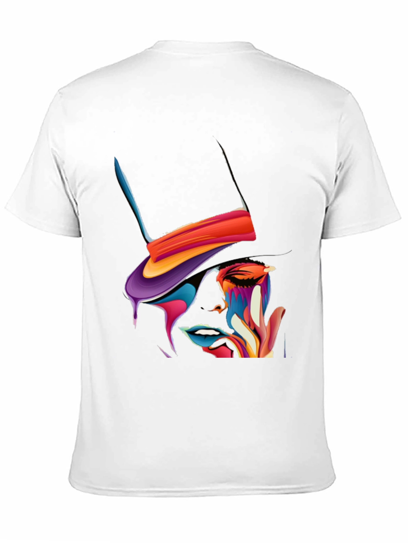 Abstract Art Graphic Tee - Stylish Black T-Shirt