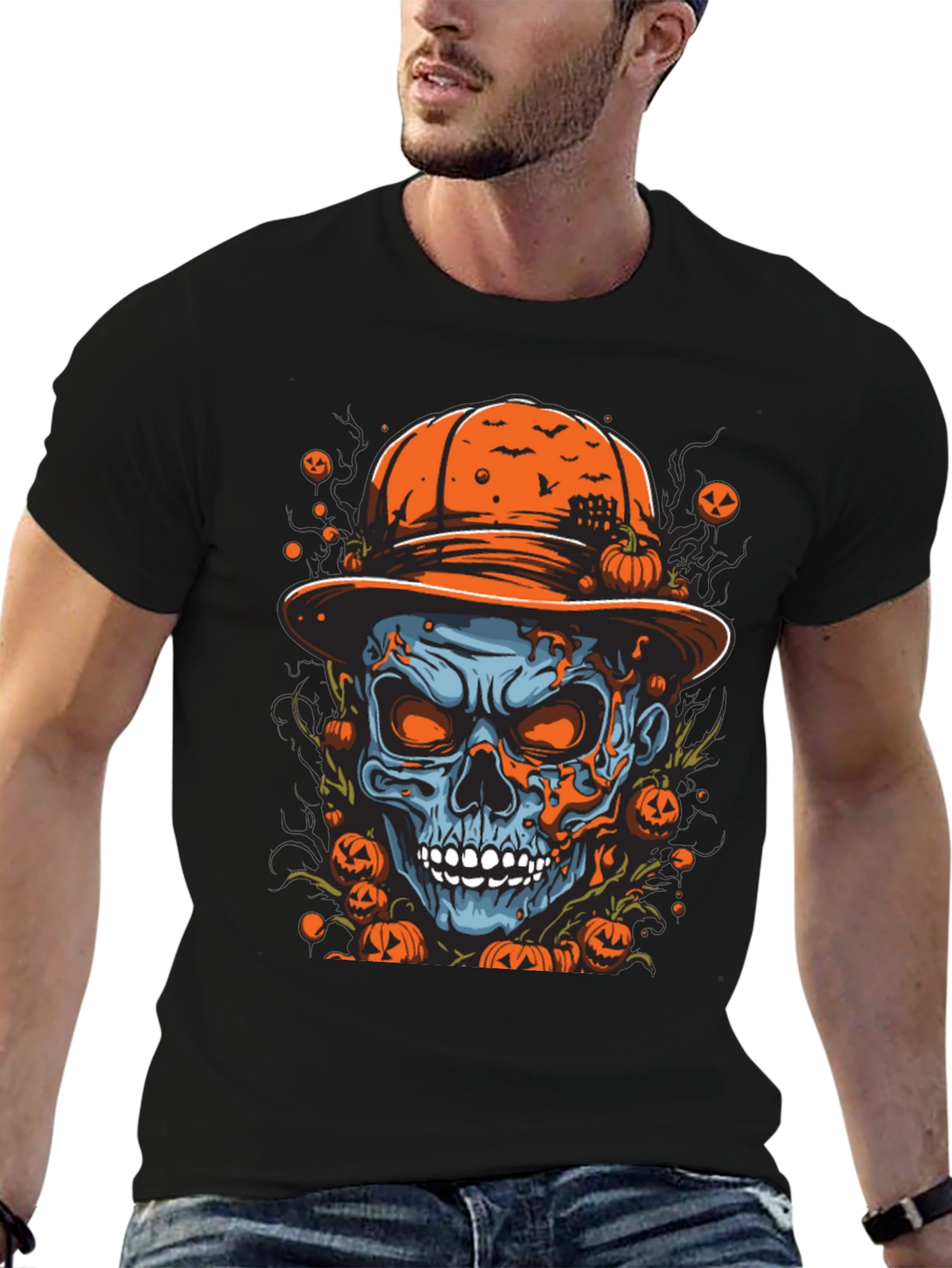 Halloween Skull Graphic Tee