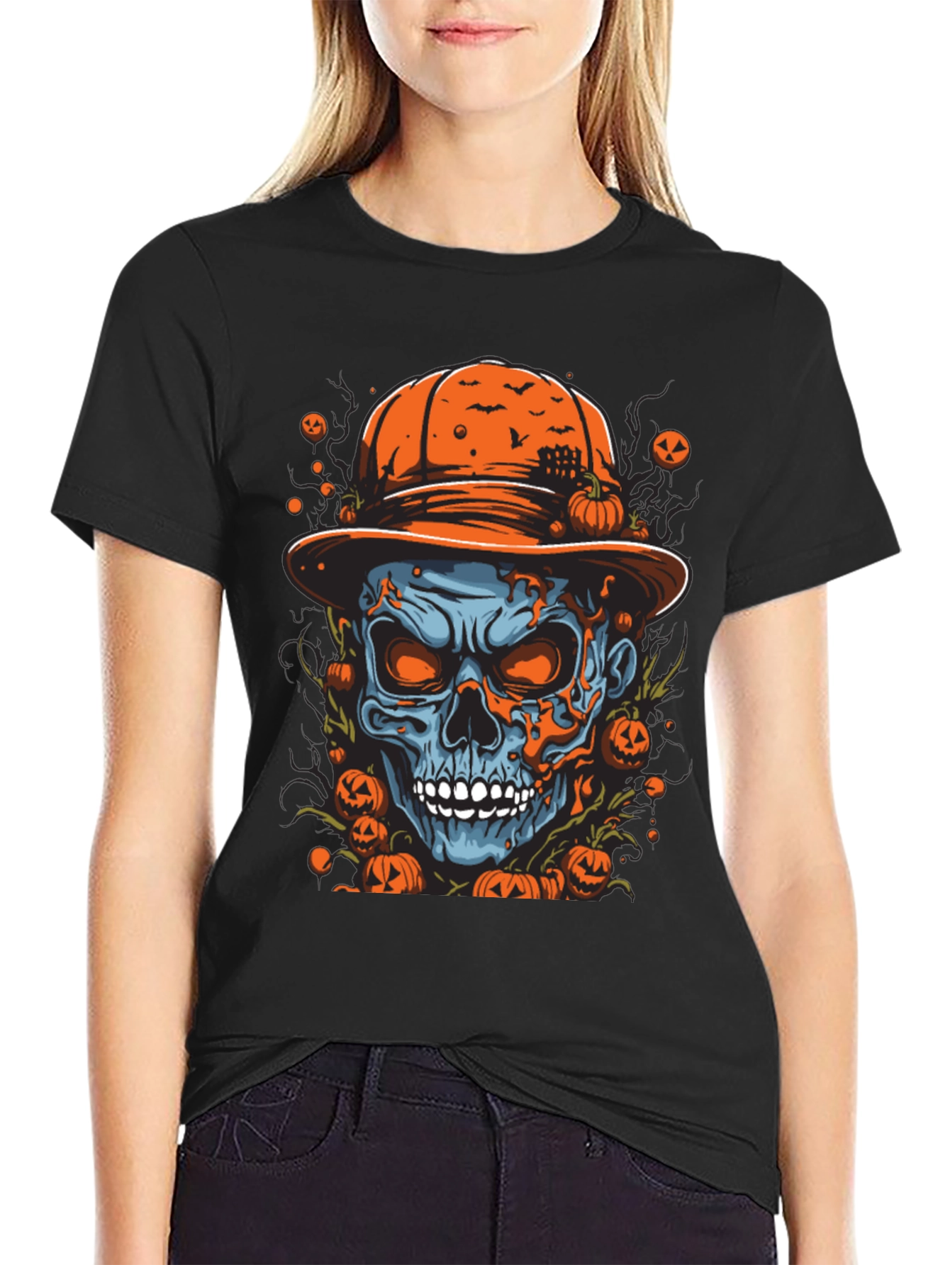 Halloween Skull Graphic Tee