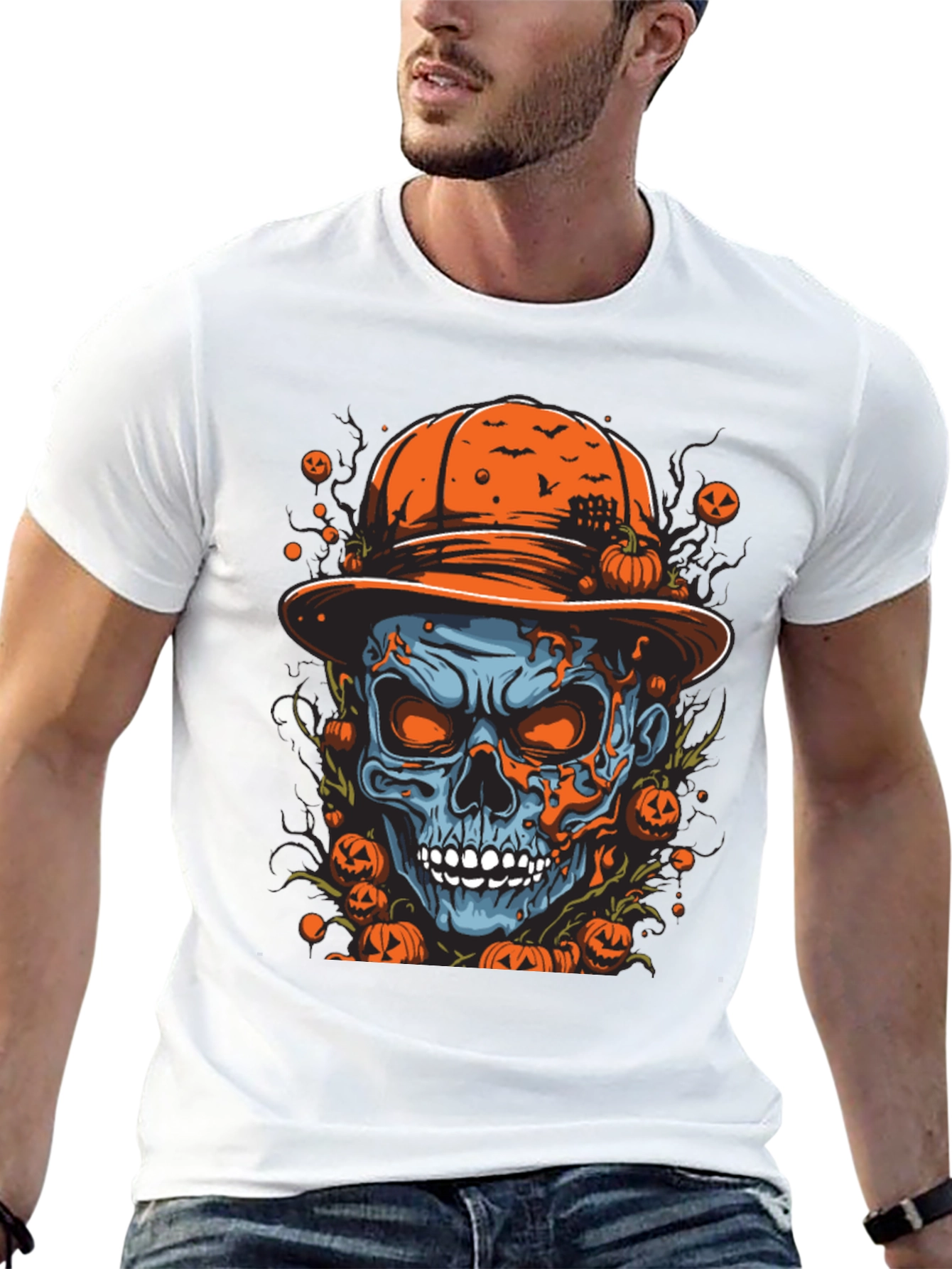 Halloween Skull Graphic Tee