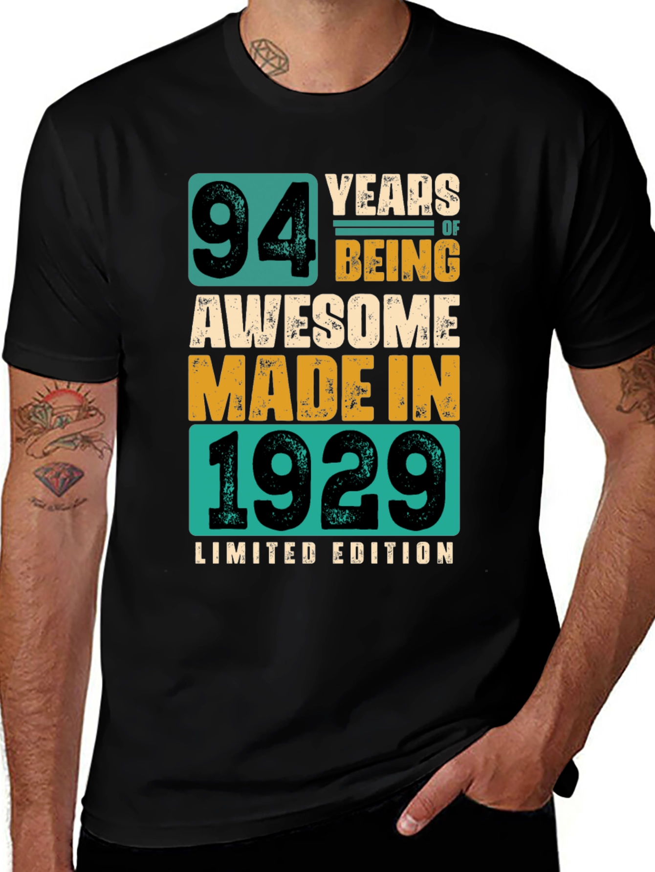 94 Years Awesome Made in 1929 Limited Edition Tee