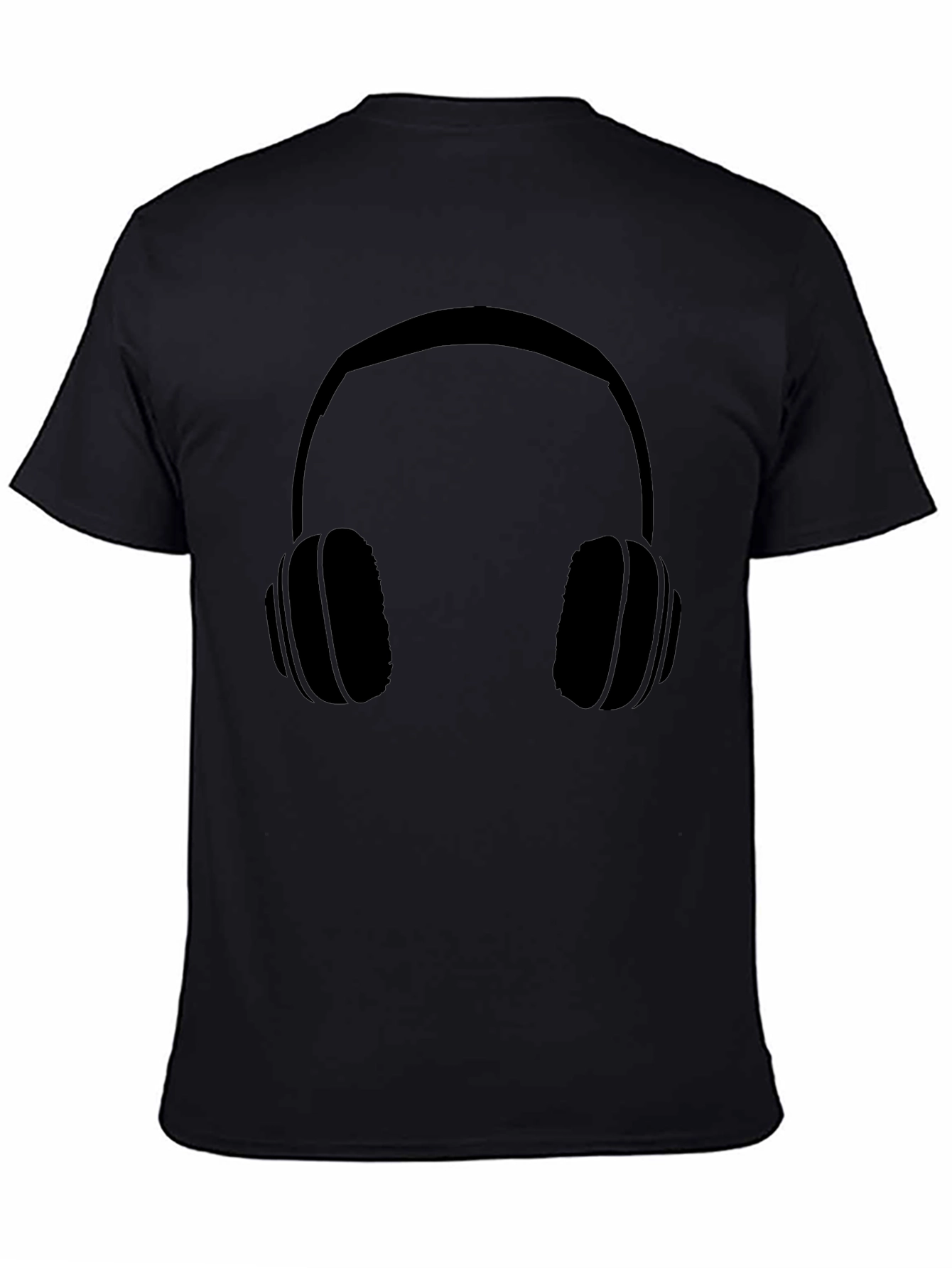Headphone Graphic Tee - Cool Black Shirt