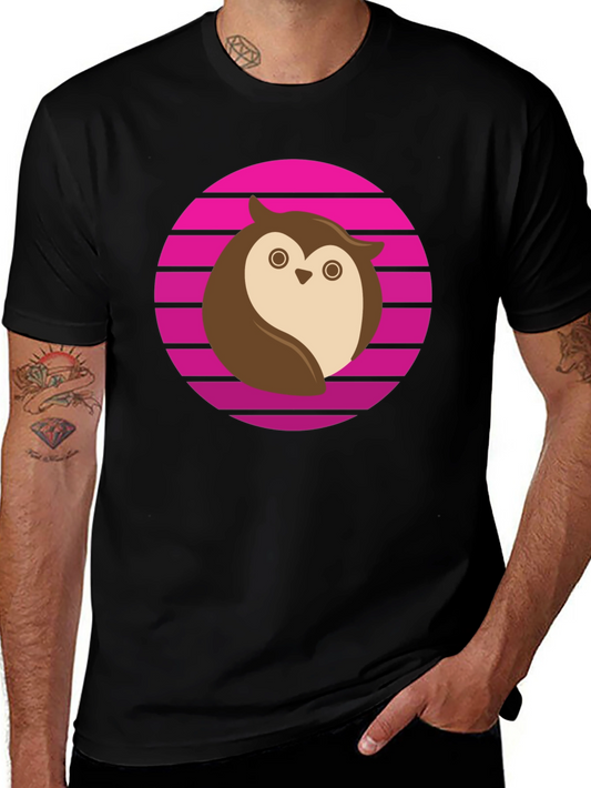 Owl Retro T-Shirt - Cool Graphic Tee