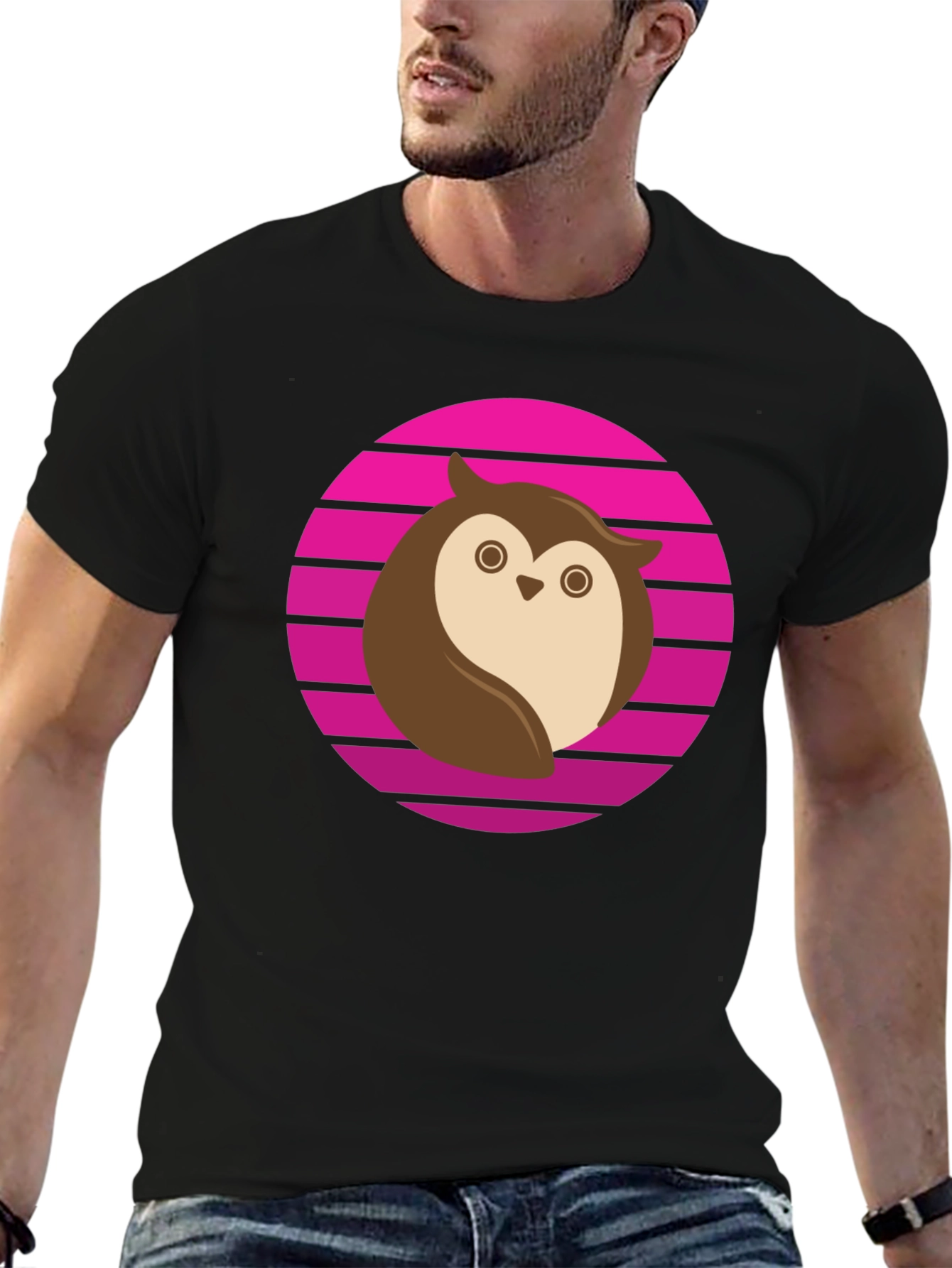 Owl Retro T-Shirt - Cool Graphic Tee