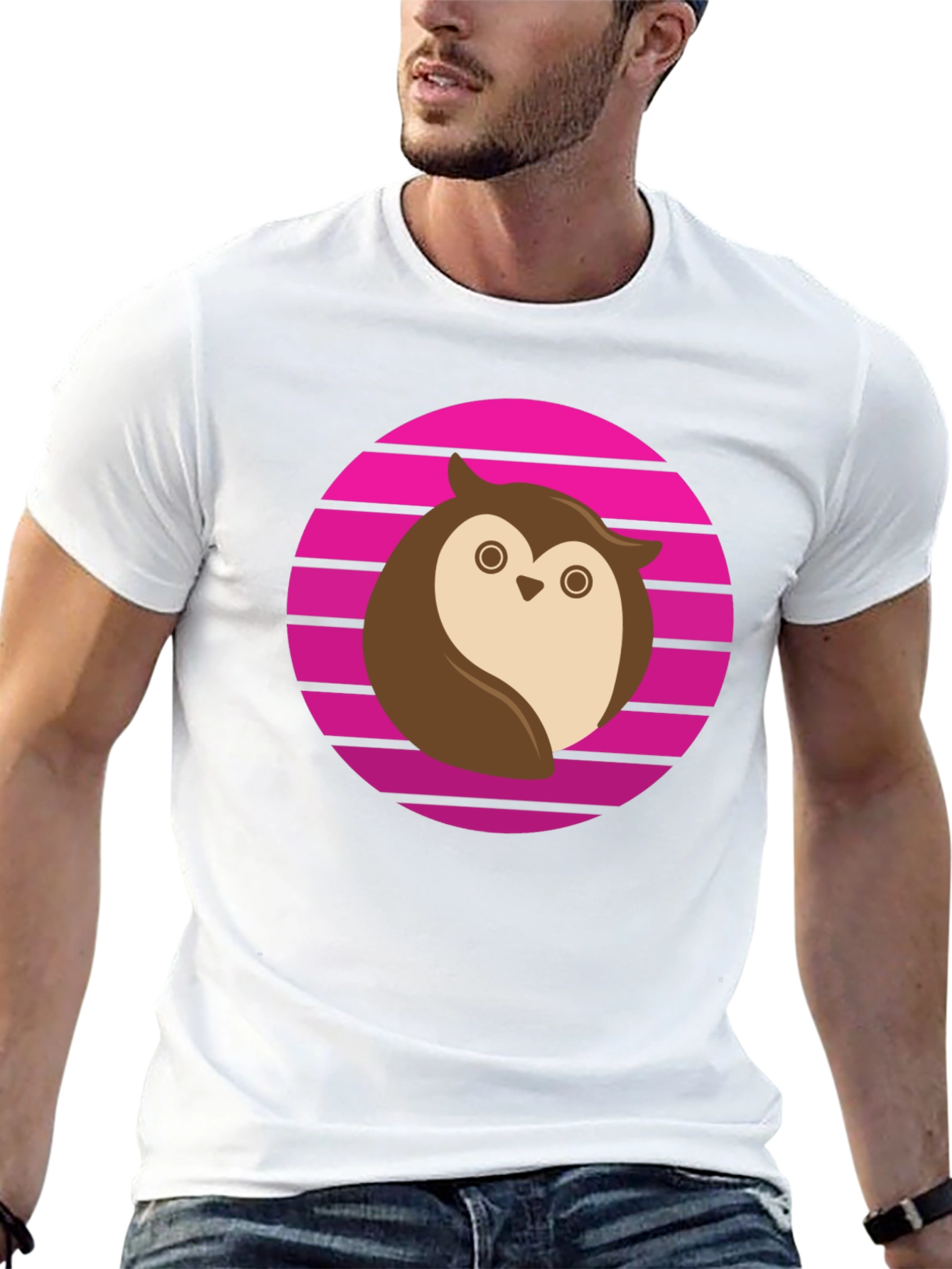 Owl Retro T-Shirt - Cool Graphic Tee