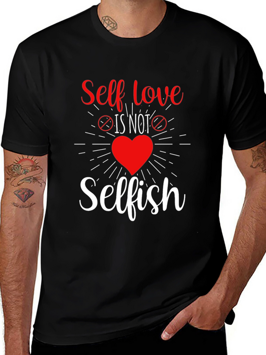 Self Love Graphic Tee - Black Crew Neck