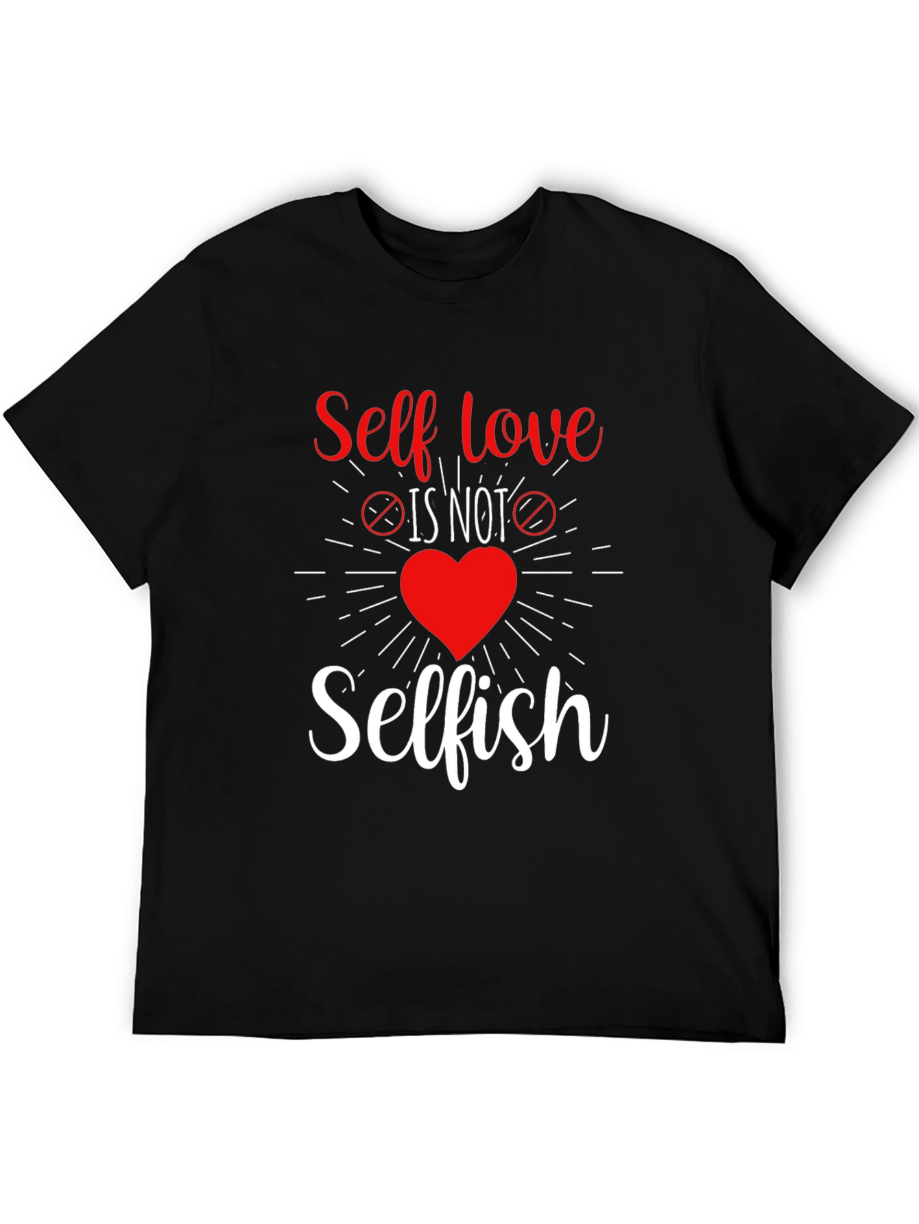 Self Love Graphic Tee - Black Crew Neck