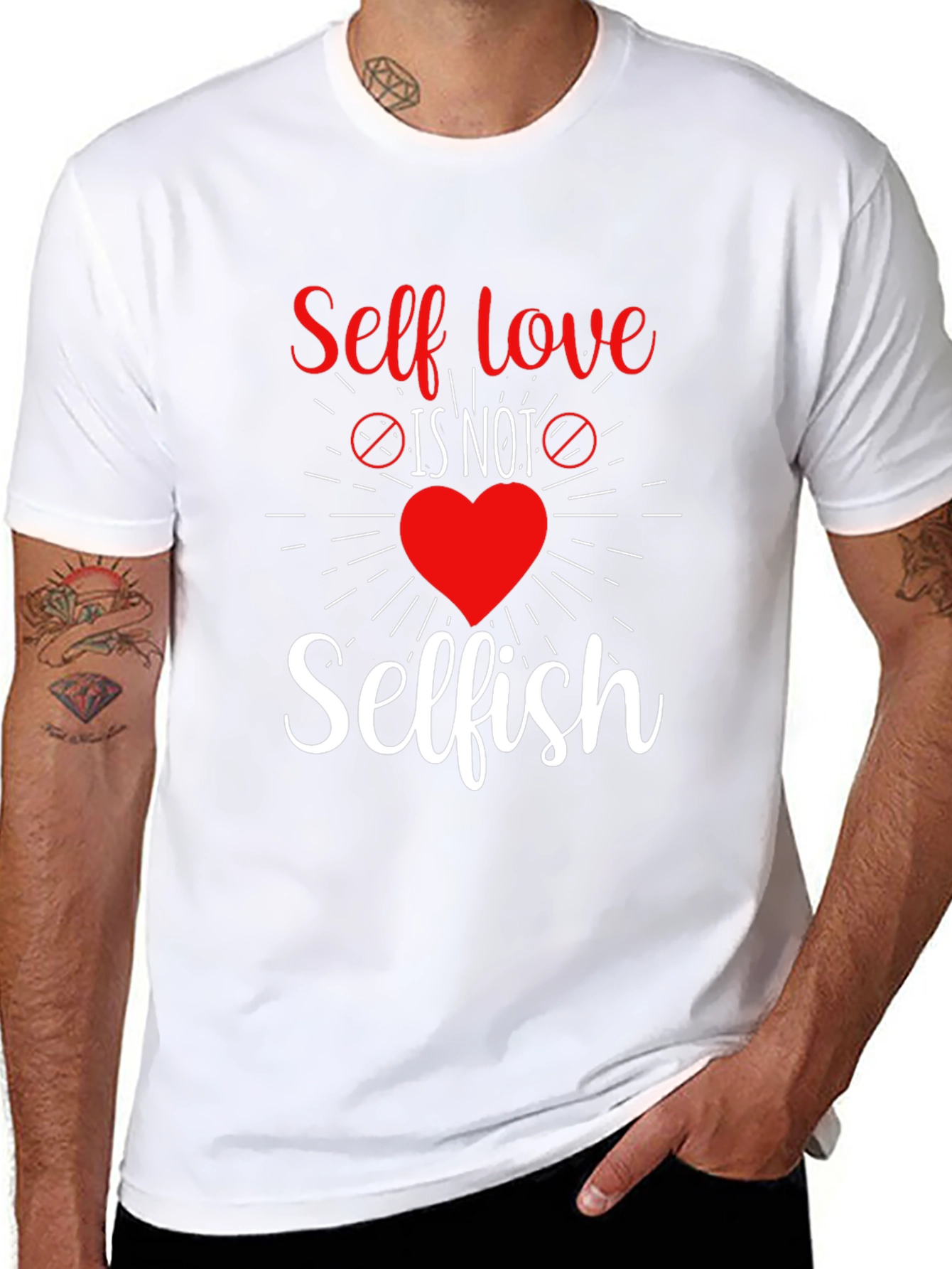 Self Love Graphic Tee - Black Crew Neck