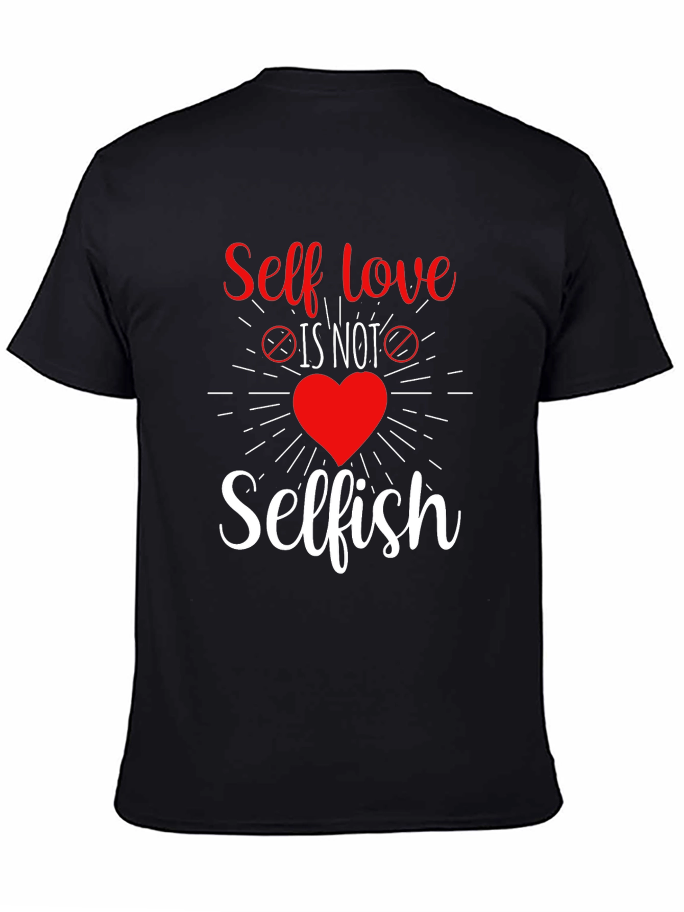 Self Love Graphic Tee - Black Crew Neck
