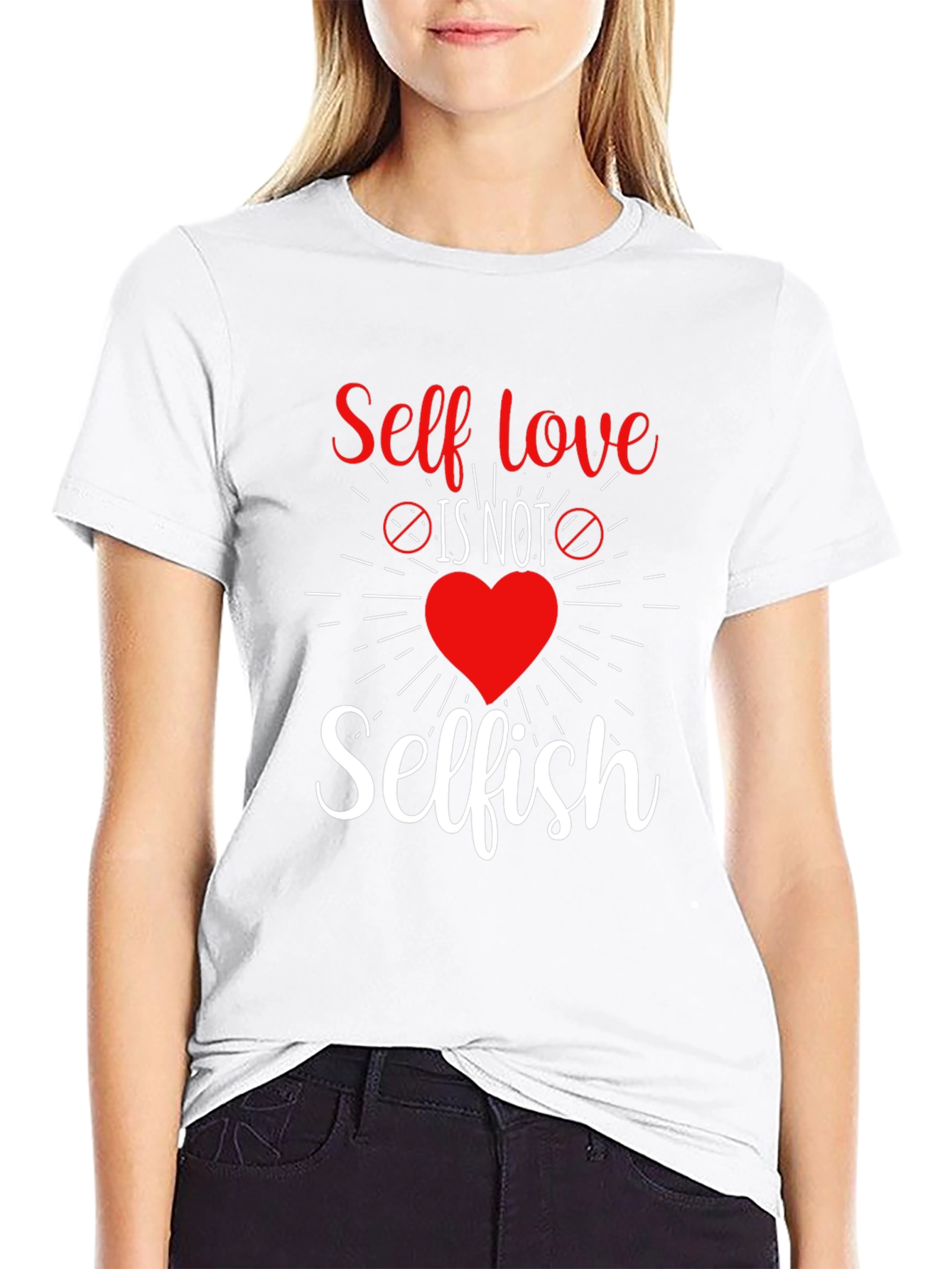Self Love Graphic Tee - Black Crew Neck
