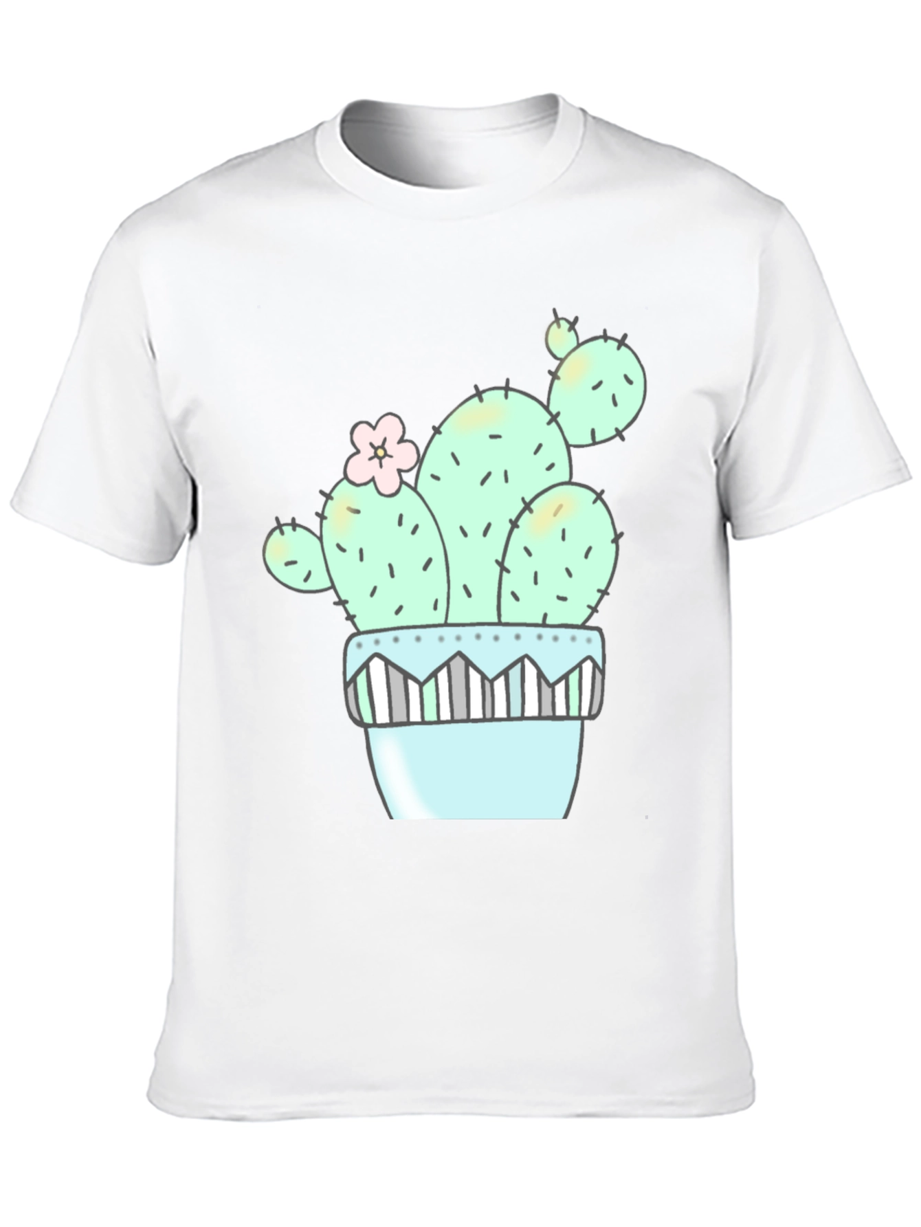Cute Cactus Graphic Tee - Unisex Black T-Shirt