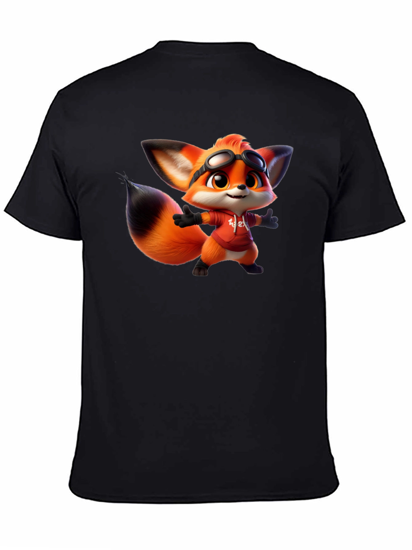 Cartoon Fox Graphic Tee - Soft Cotton Blend
