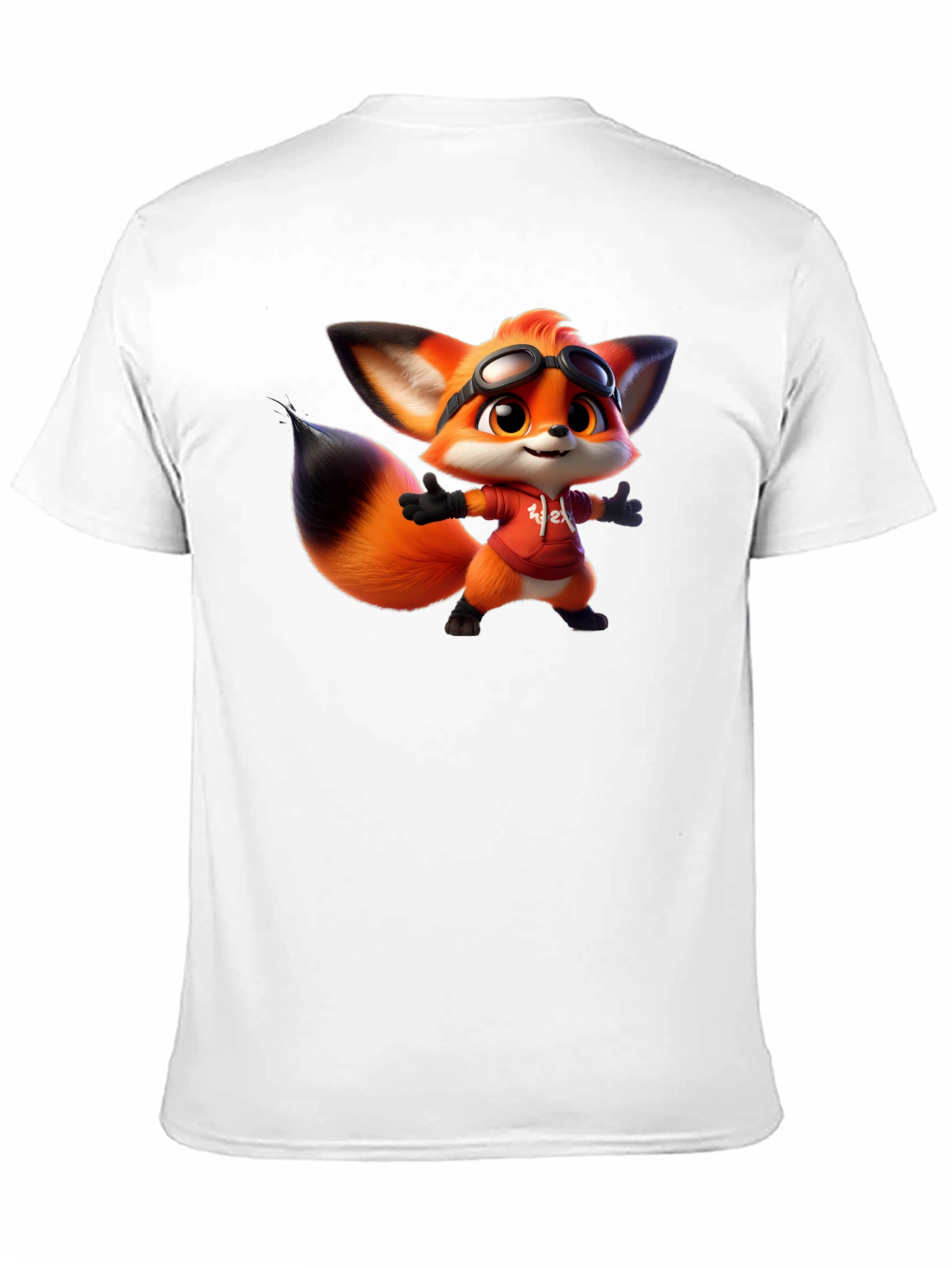 Cartoon Fox Graphic Tee - Soft Cotton Blend