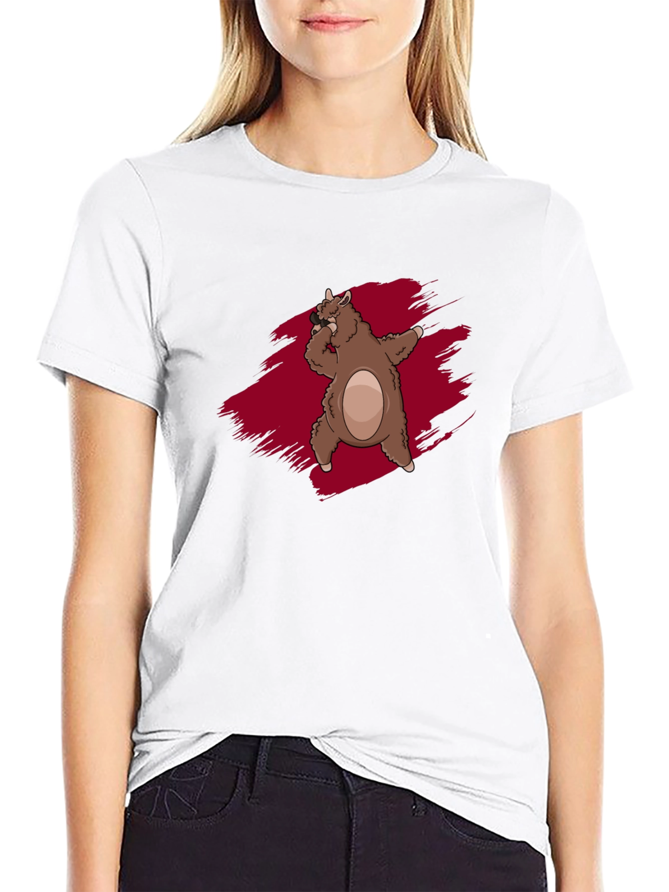 Funky Llama Dab Black T-Shirt