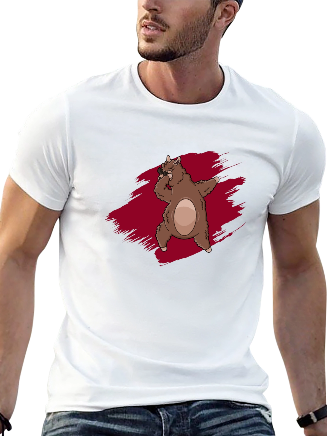 Funky Llama Dab Black T-Shirt