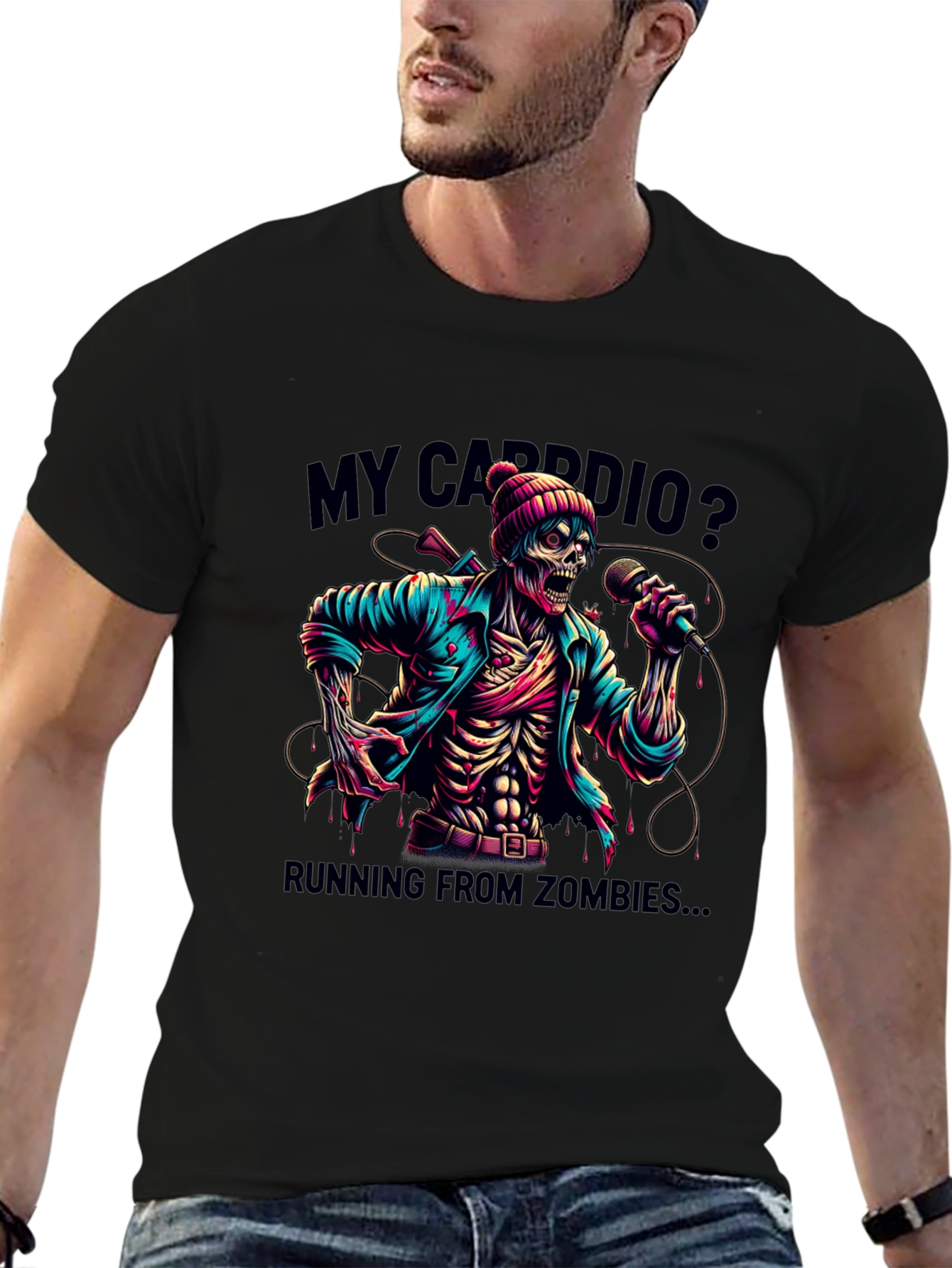 Zombie Cardio T-Shirt - Running from Zombies