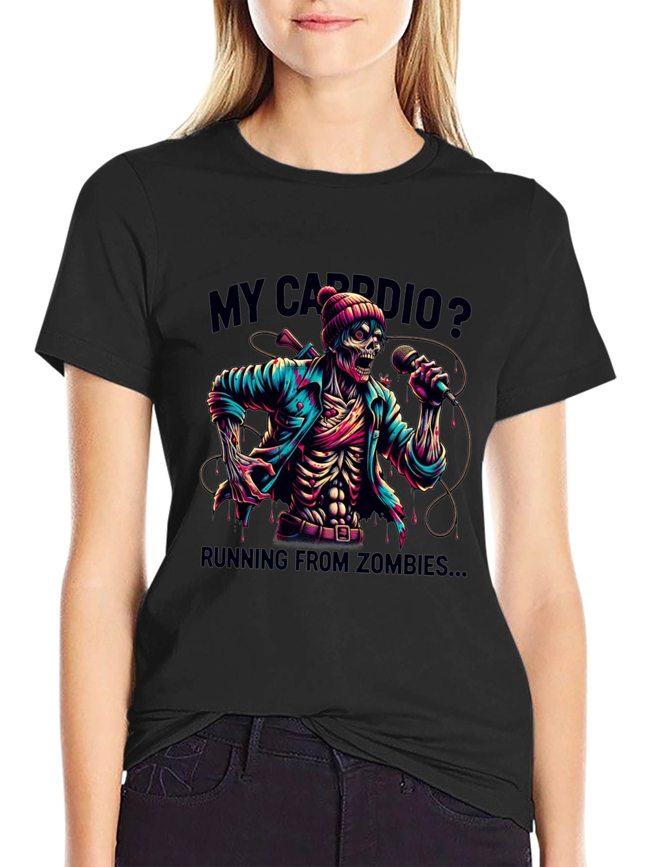 Zombie Cardio T-Shirt - Running from Zombies
