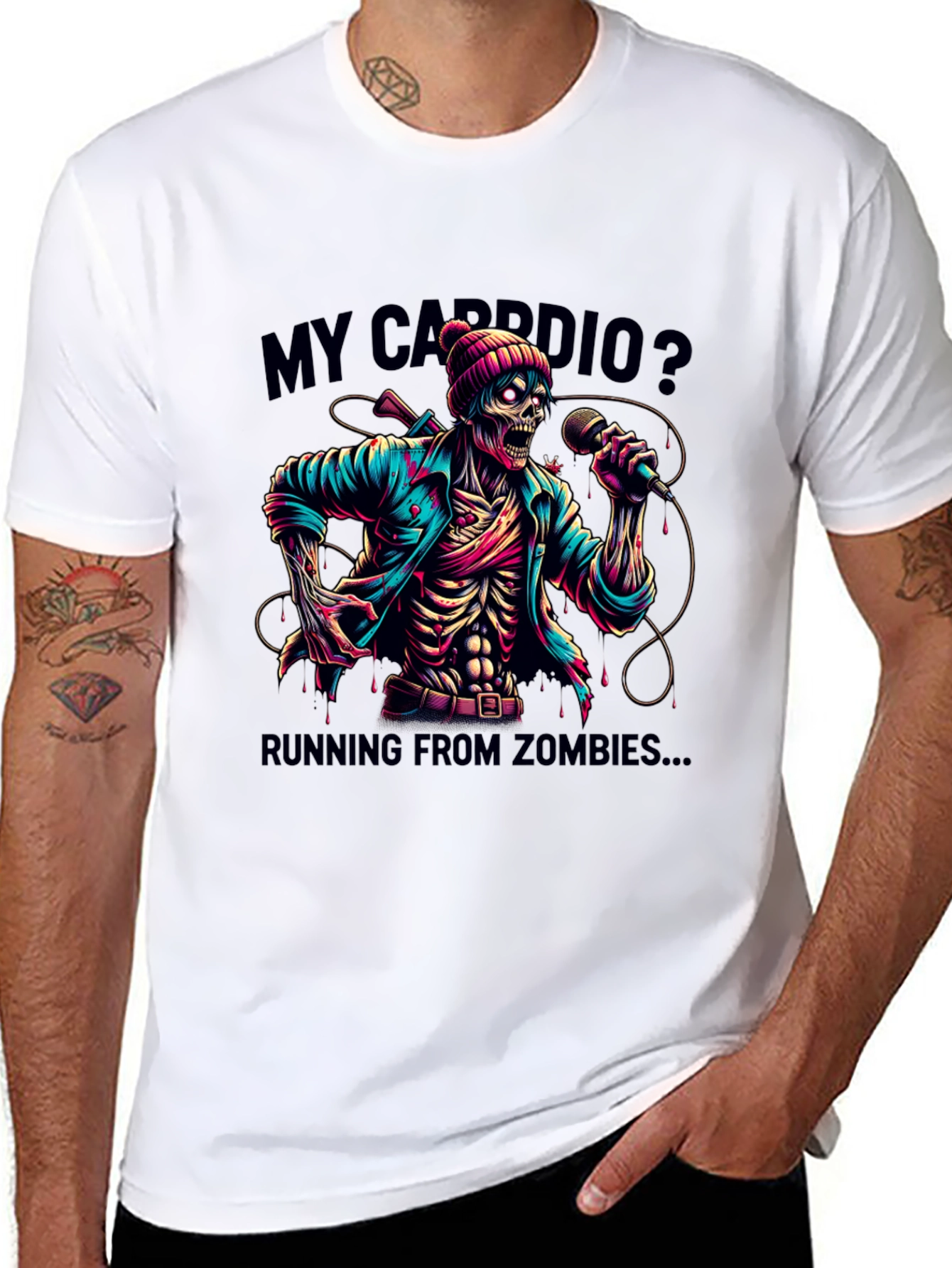 Zombie Cardio T-Shirt - Running from Zombies