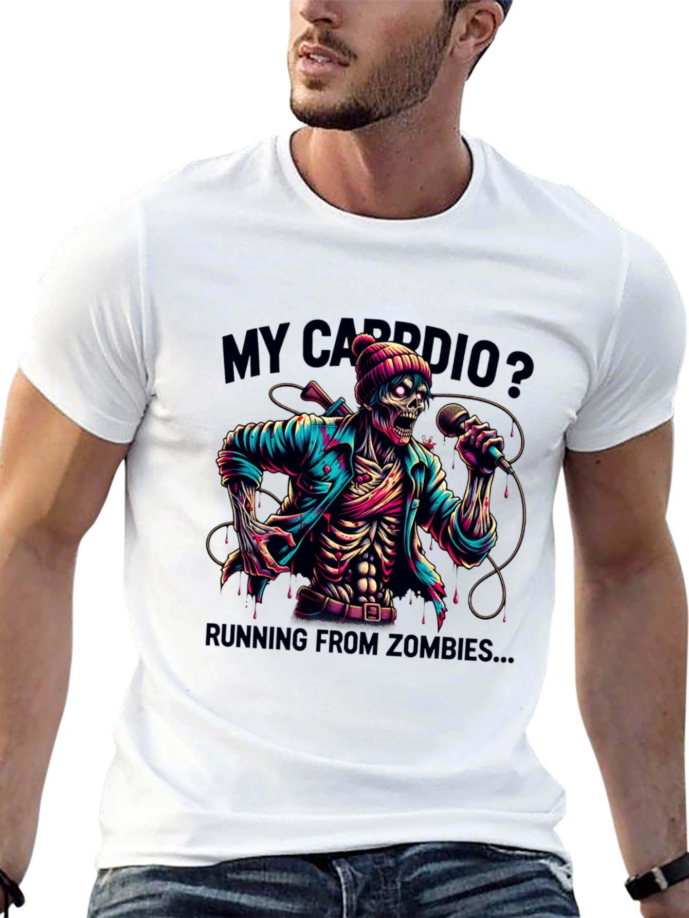 Zombie Cardio T-Shirt - Running from Zombies