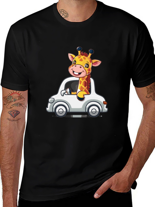 Giraffe Car Graphic T-Shirt