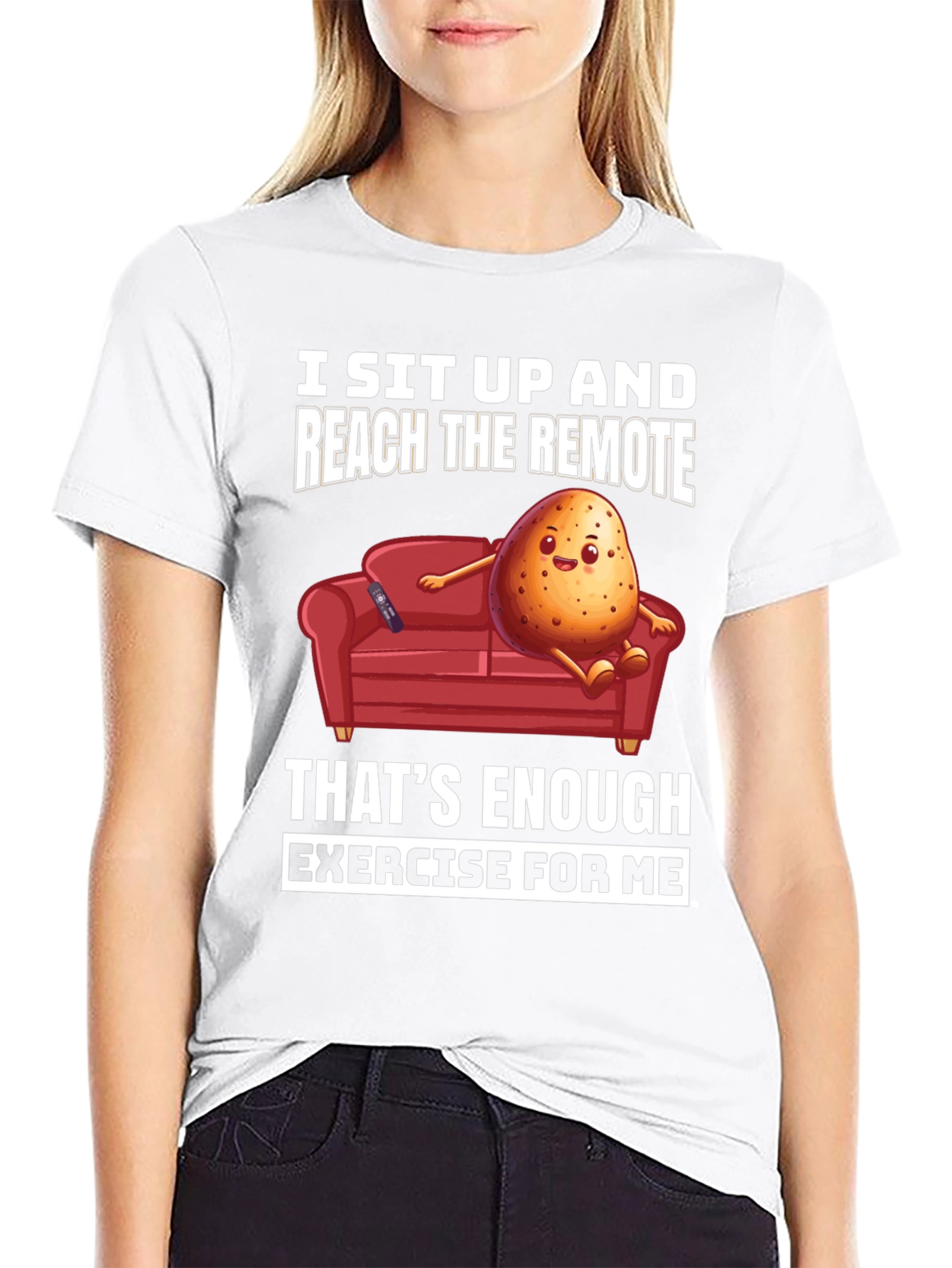 Lazy Potato Couch Potato Graphic T-Shirt
