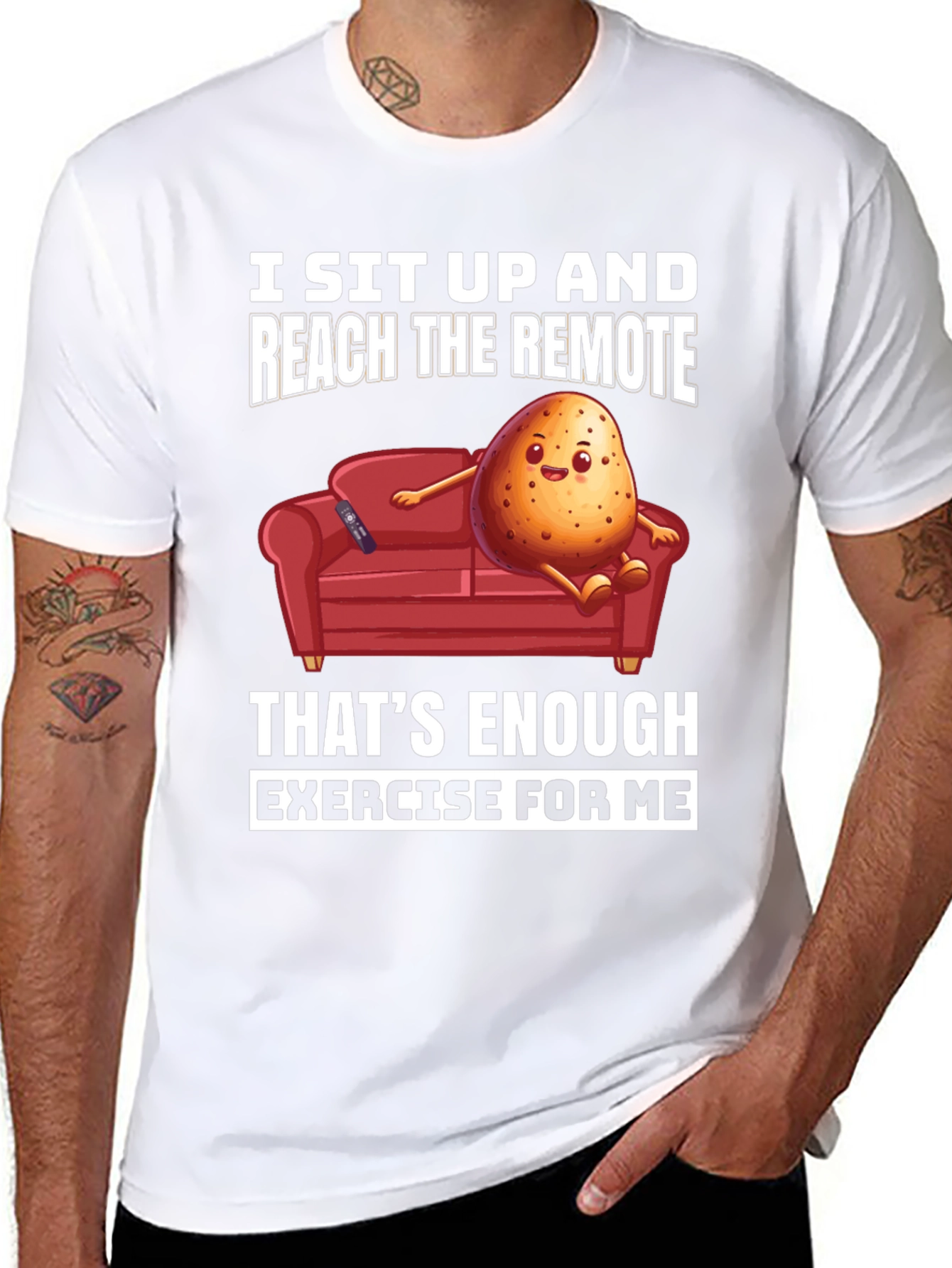 Lazy Potato Couch Potato Graphic T-Shirt