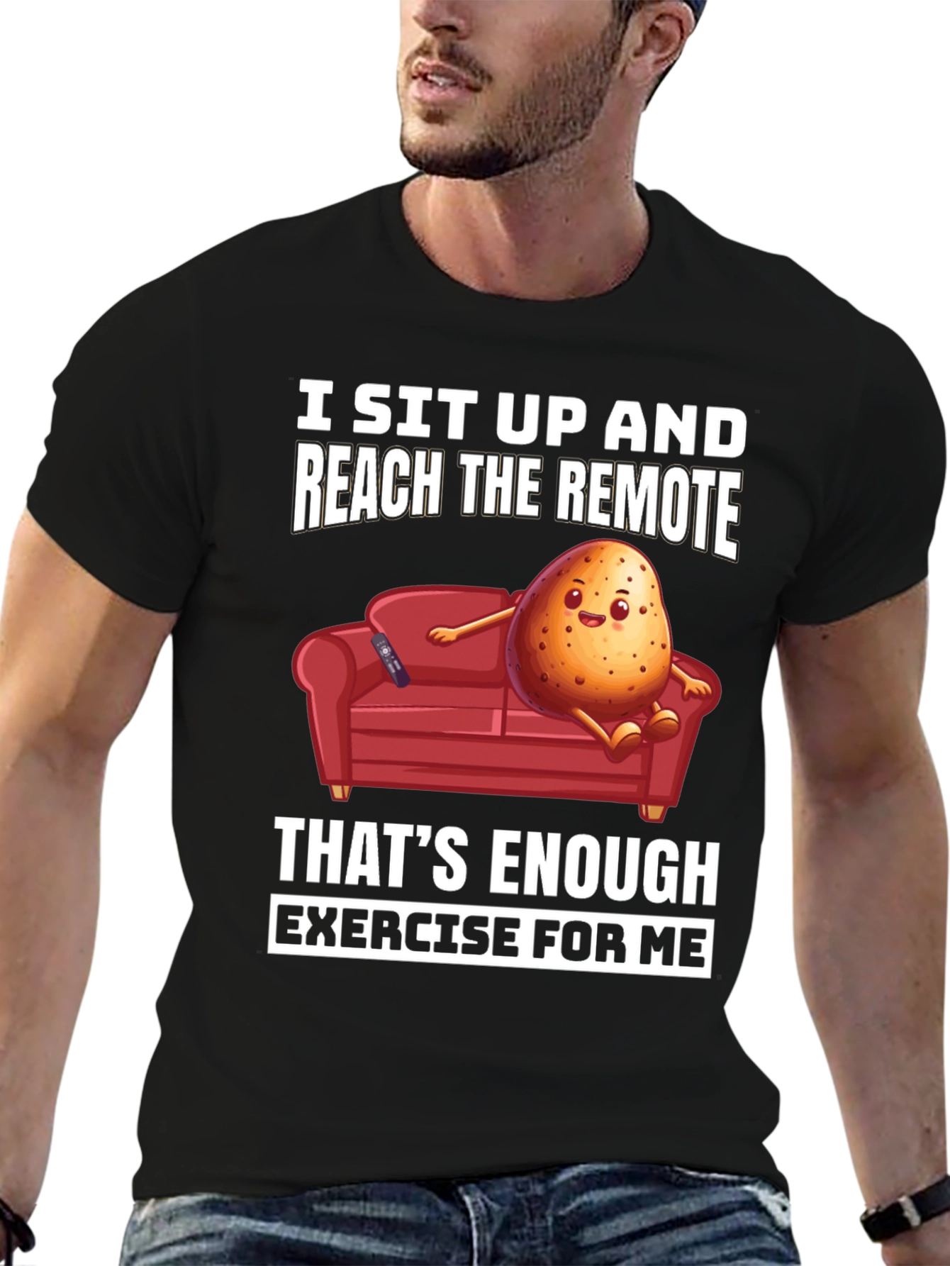 Lazy Potato Couch Potato Graphic T-Shirt