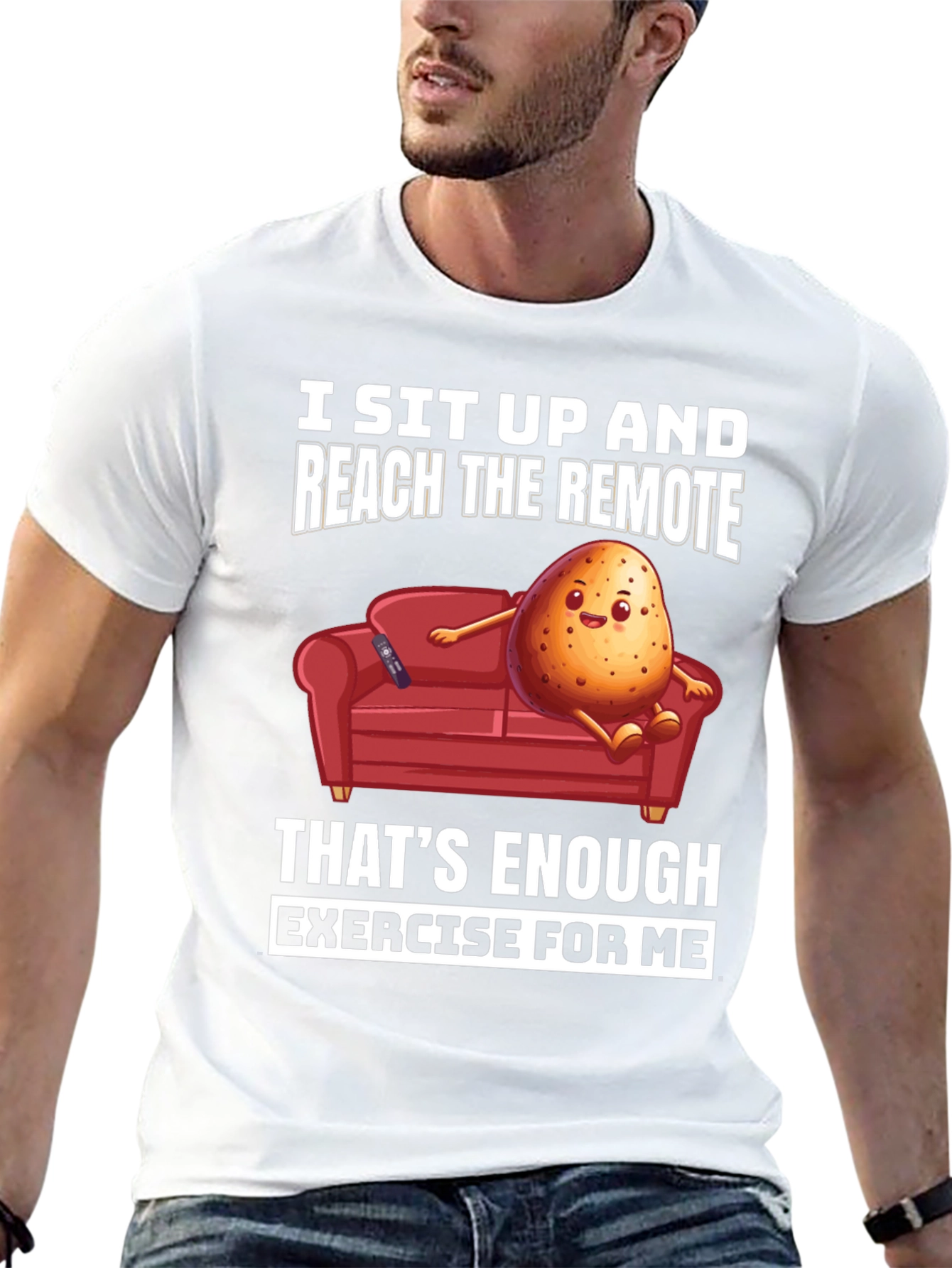 Lazy Potato Couch Potato Graphic T-Shirt