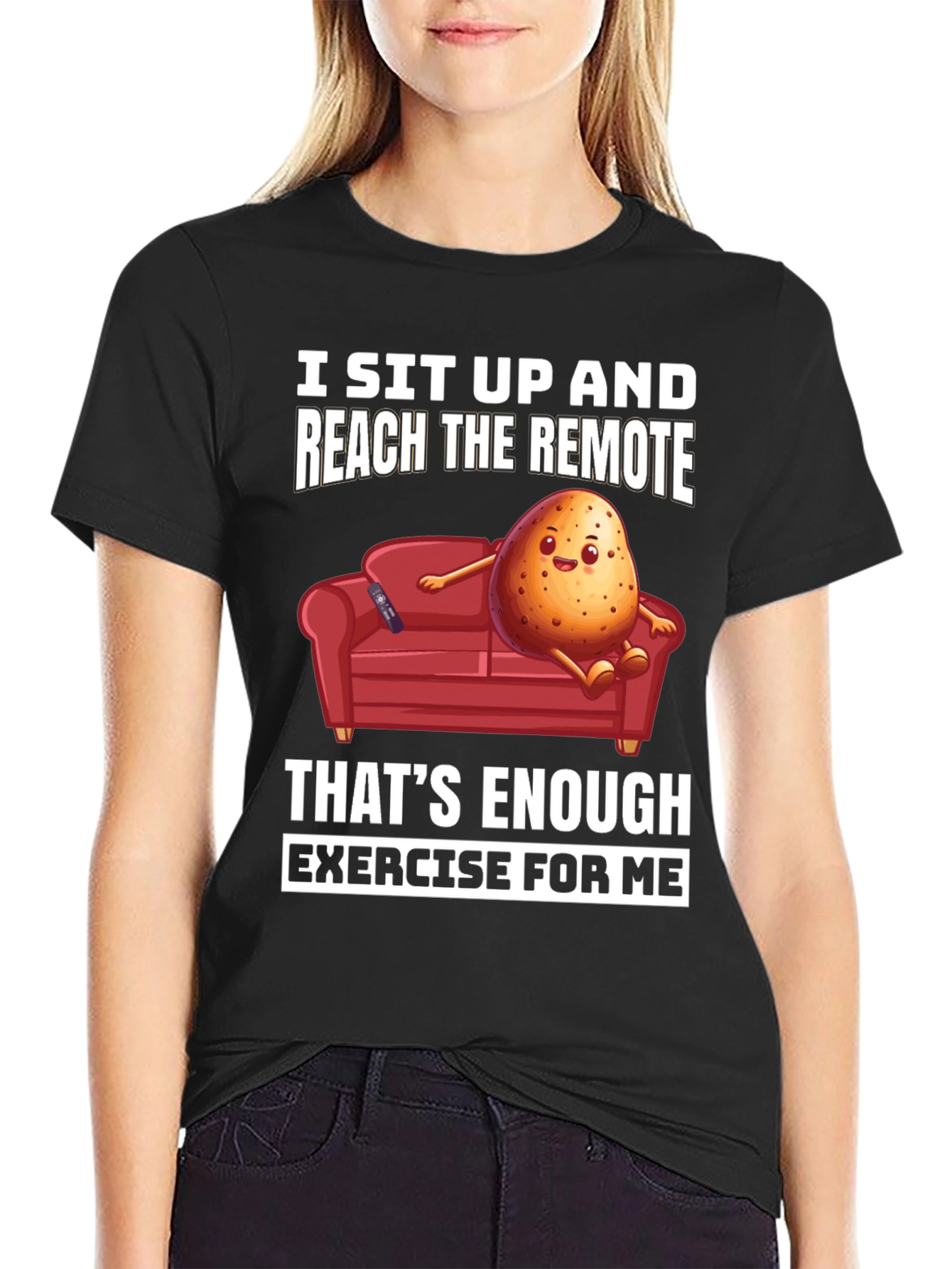 Lazy Potato Couch Potato Graphic T-Shirt