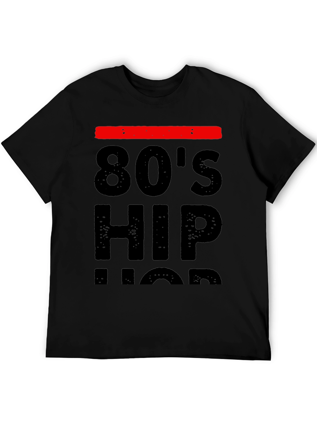 80s Hip Hop Graphic Tee - Black