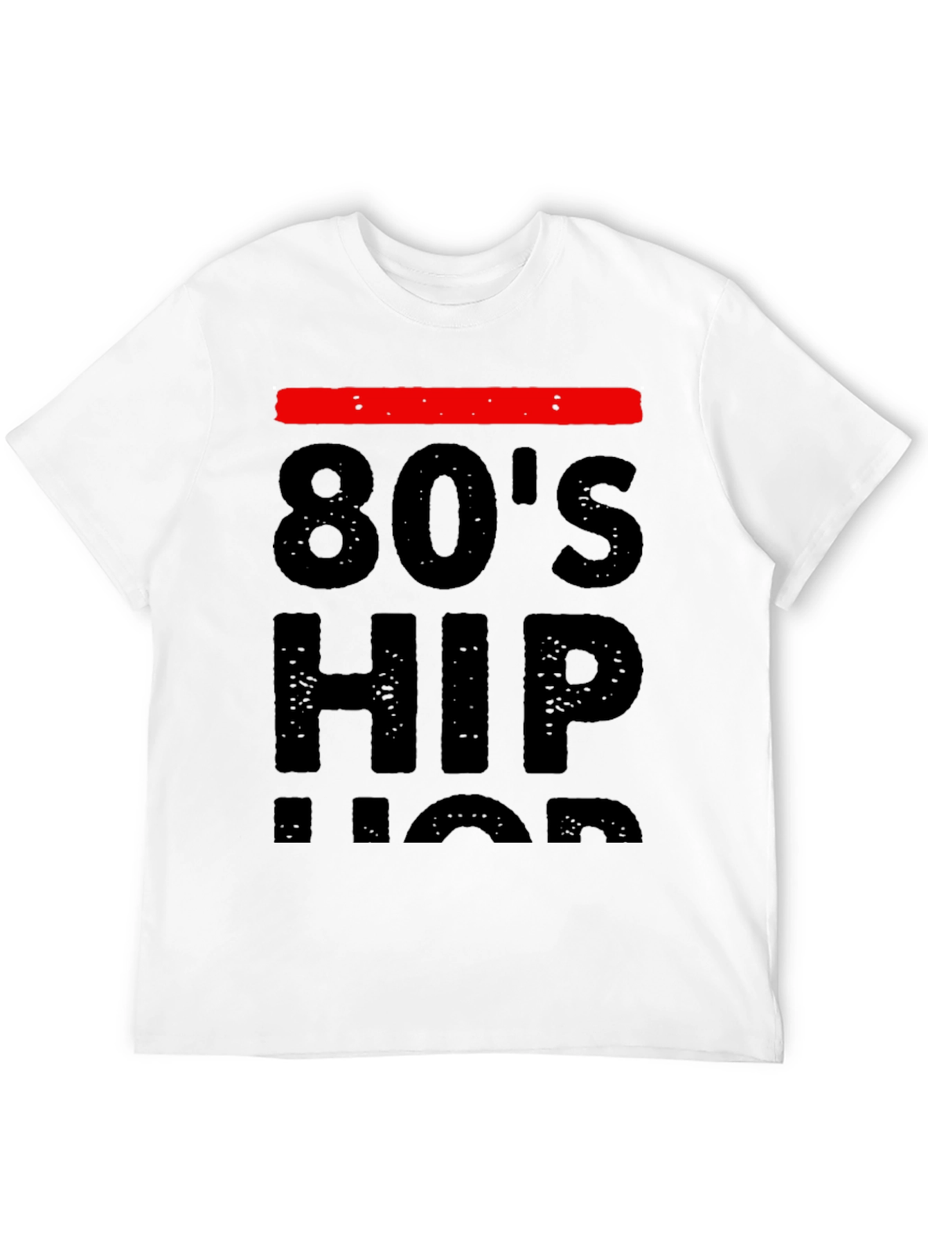 80s Hip Hop Graphic Tee - Black