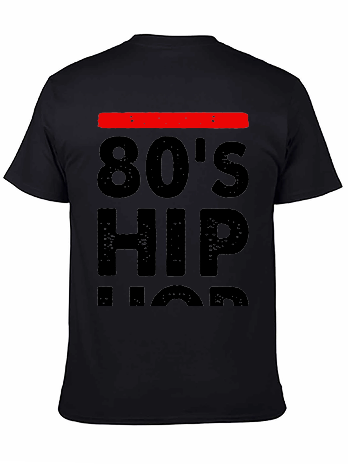 80s Hip Hop Graphic Tee - Black