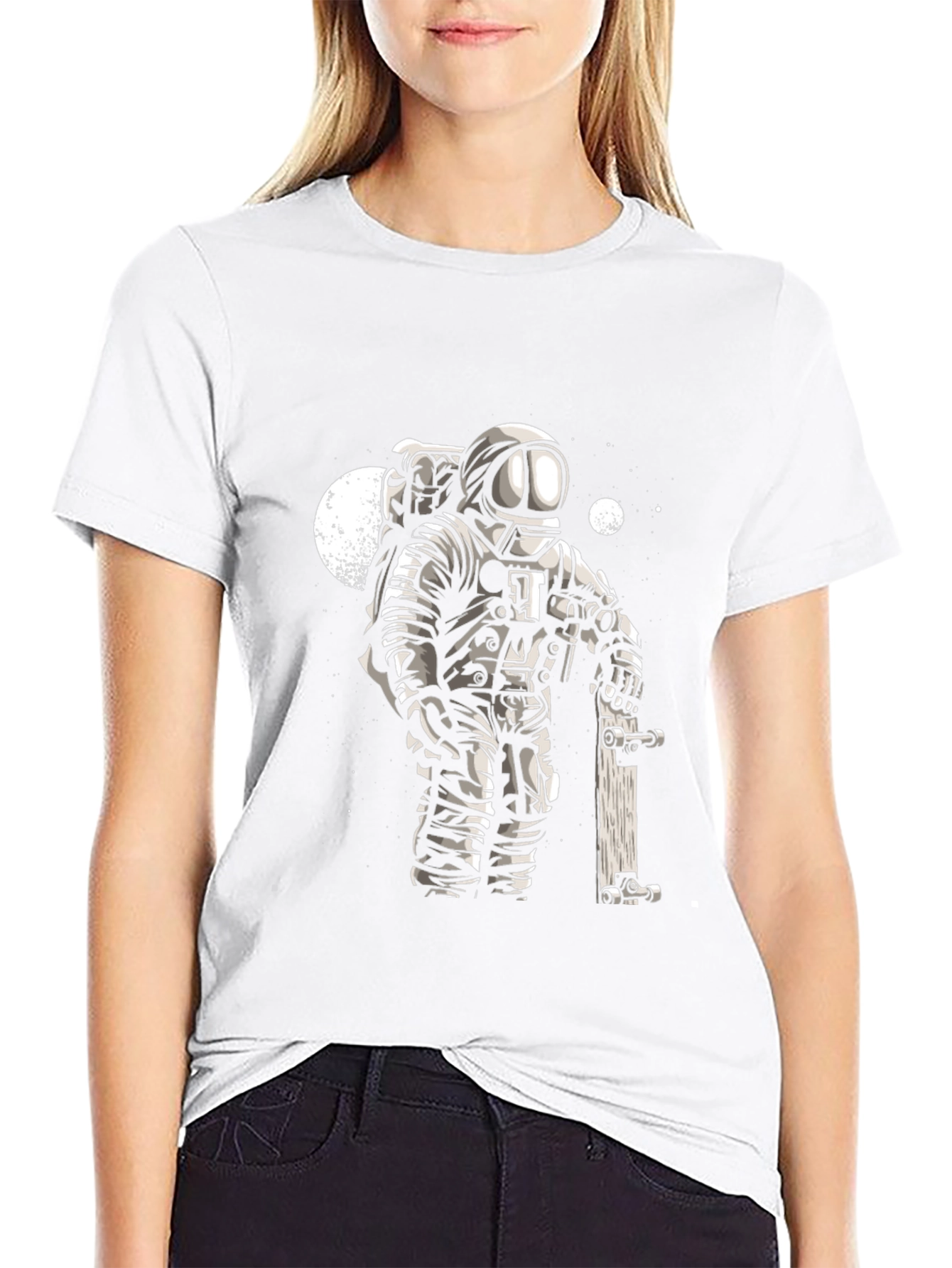 Astronaut Skater T-Shirt - Cool Space Tee