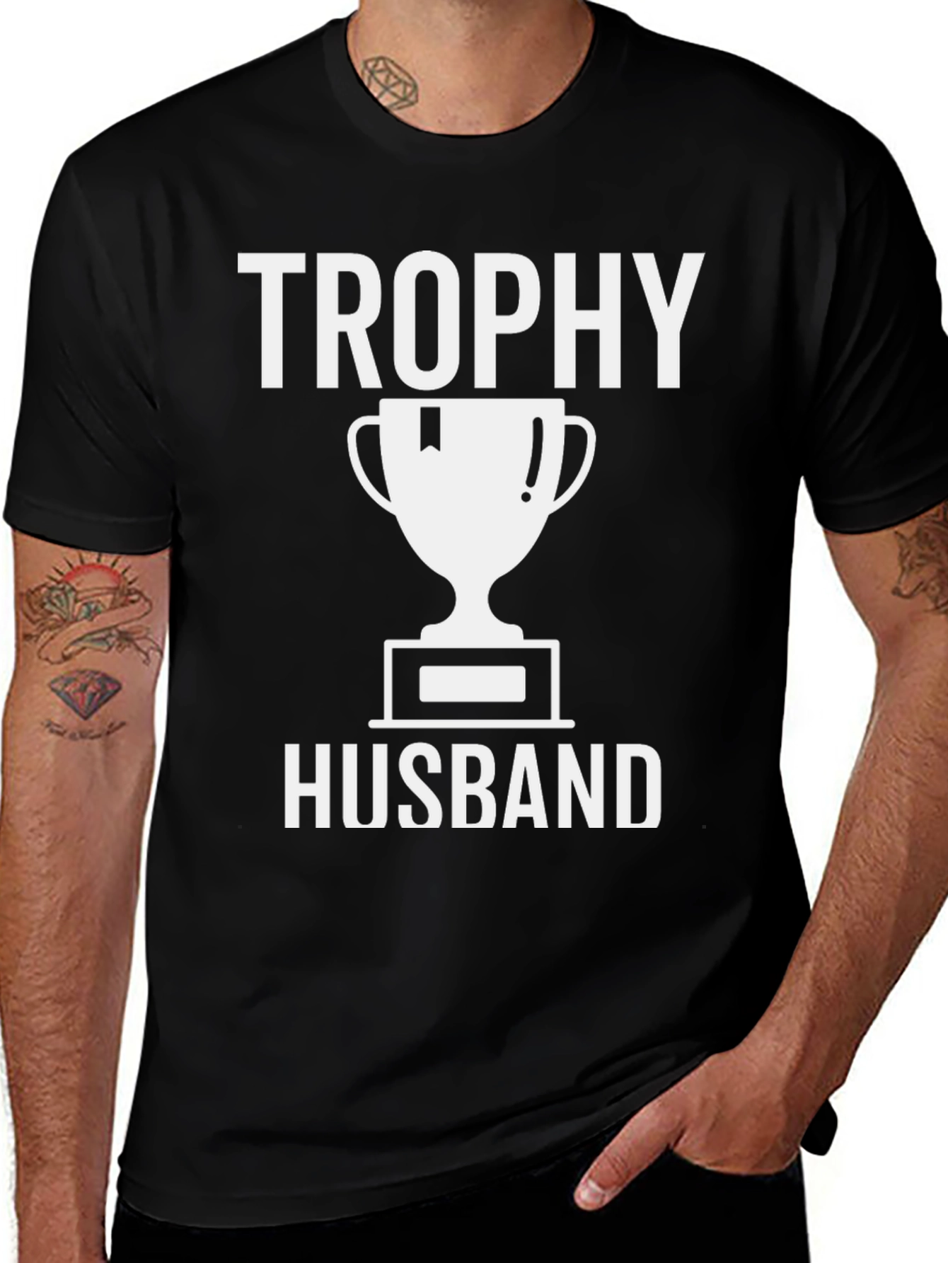 Trophy Husband Black Graphic Tee