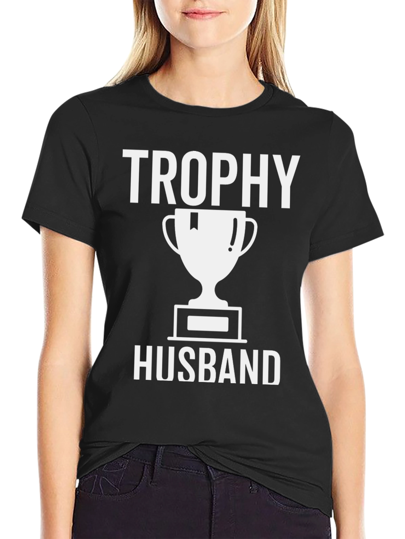 Trophy Husband Black Graphic Tee