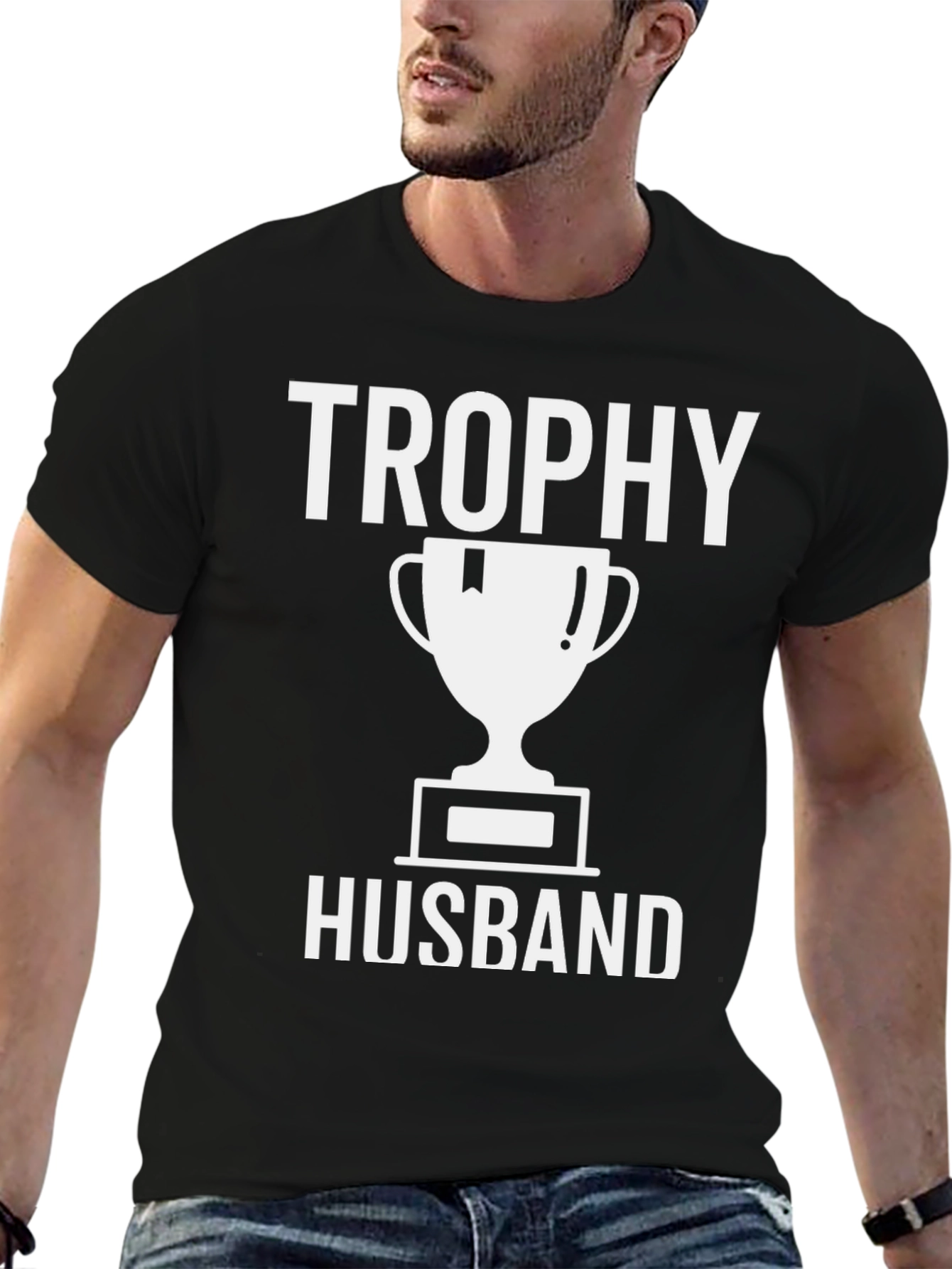 Trophy Husband Black Graphic Tee