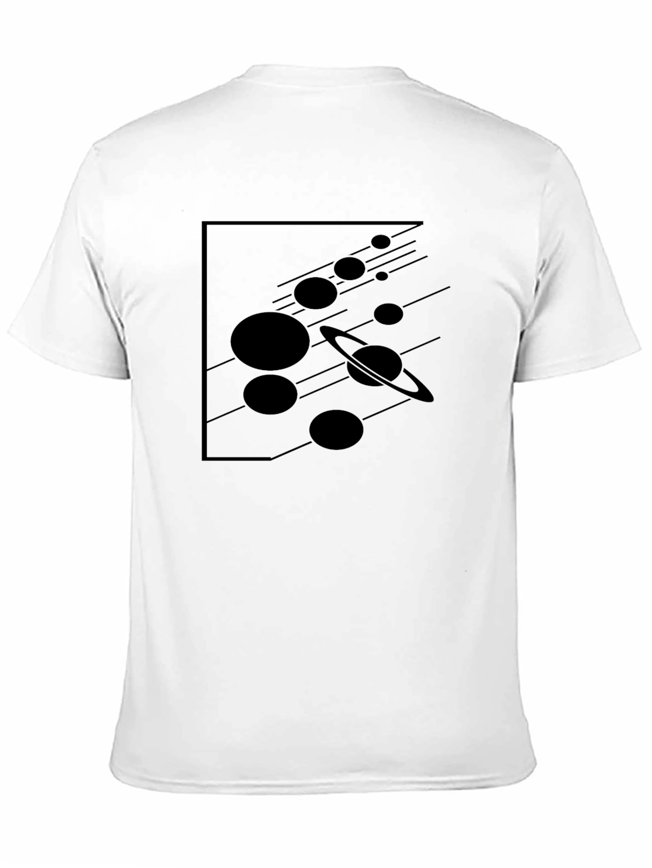 Cosmic Planets Graphic T-Shirt - Black