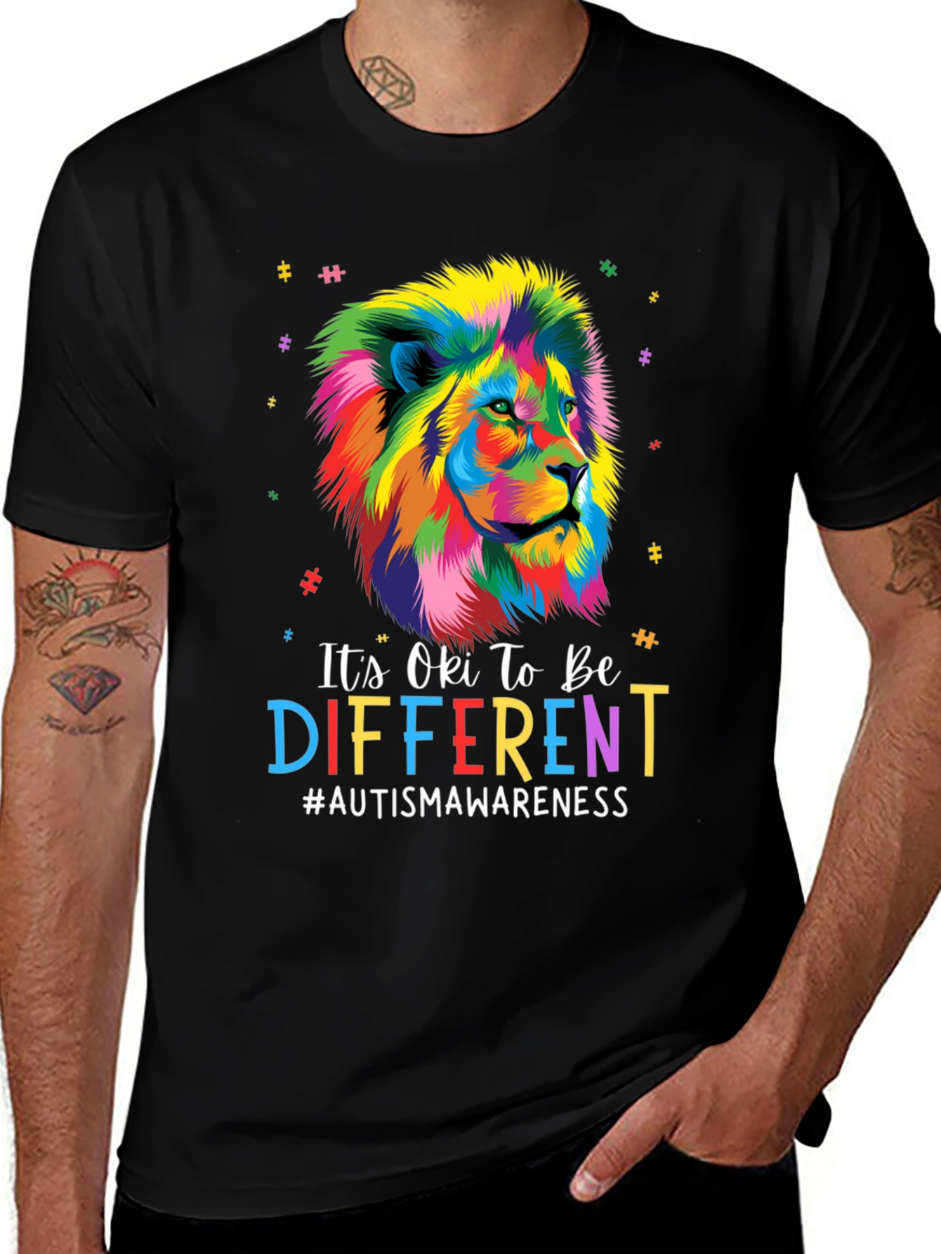 Autism Awareness Lion Graphic Tee