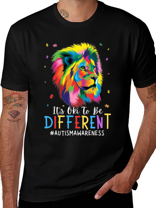 Autism Awareness Lion Graphic Tee
