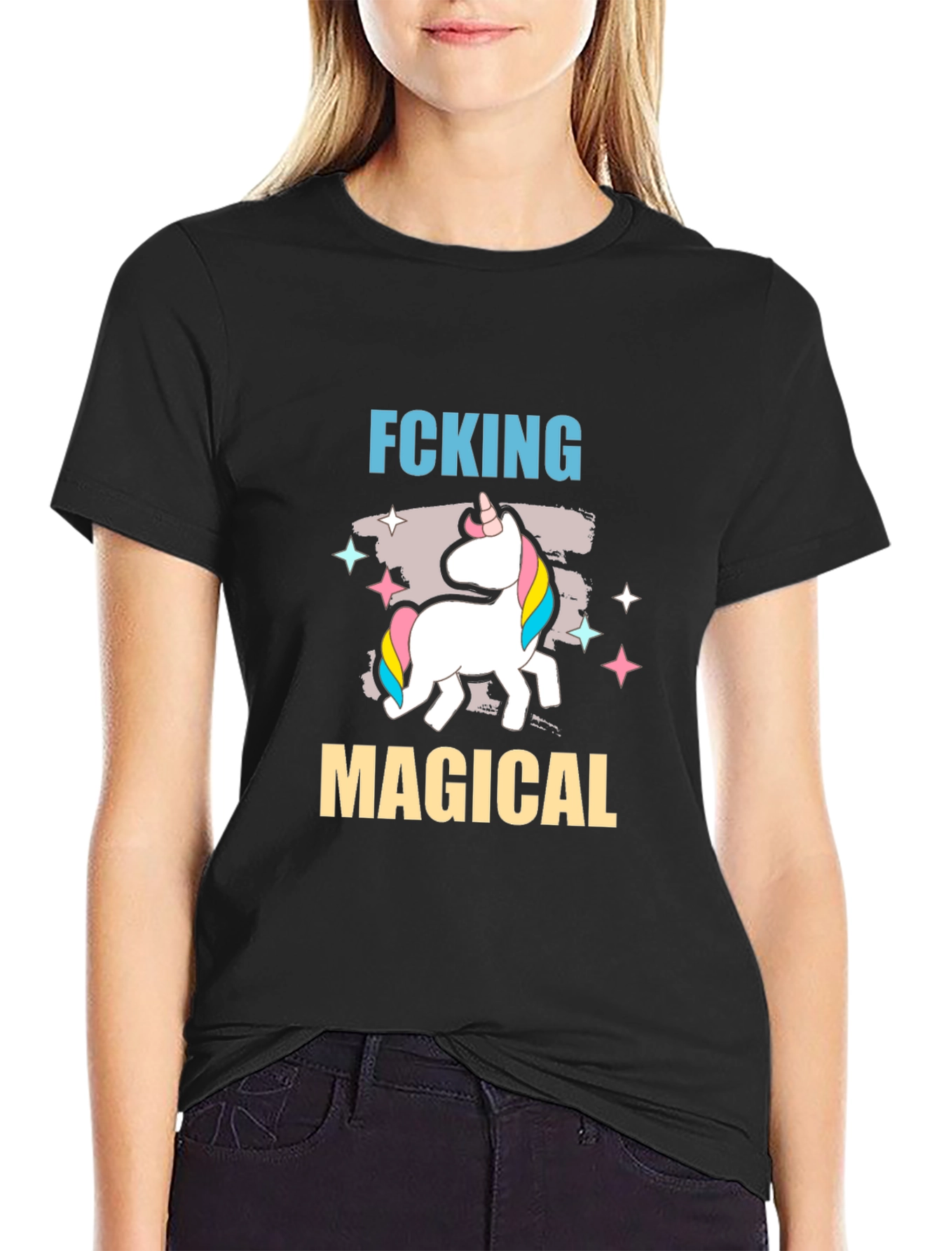 Fcking Magical Unicorn Graphic T-Shirt