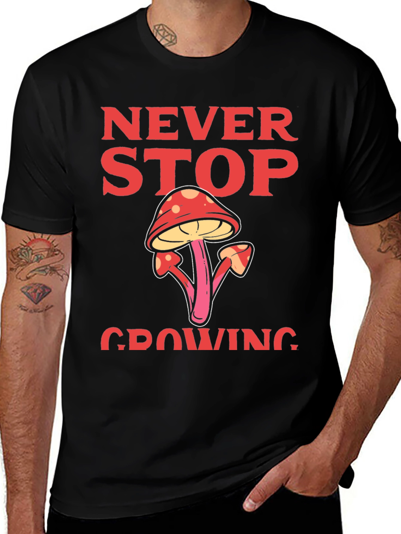 Never Stop Growing Graphic T-Shirt