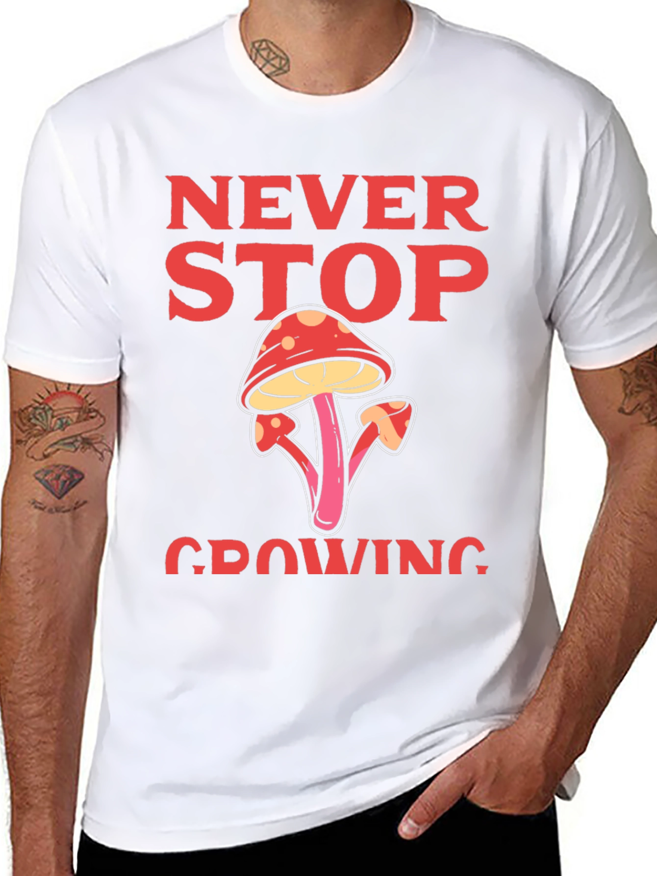 Never Stop Growing Graphic T-Shirt