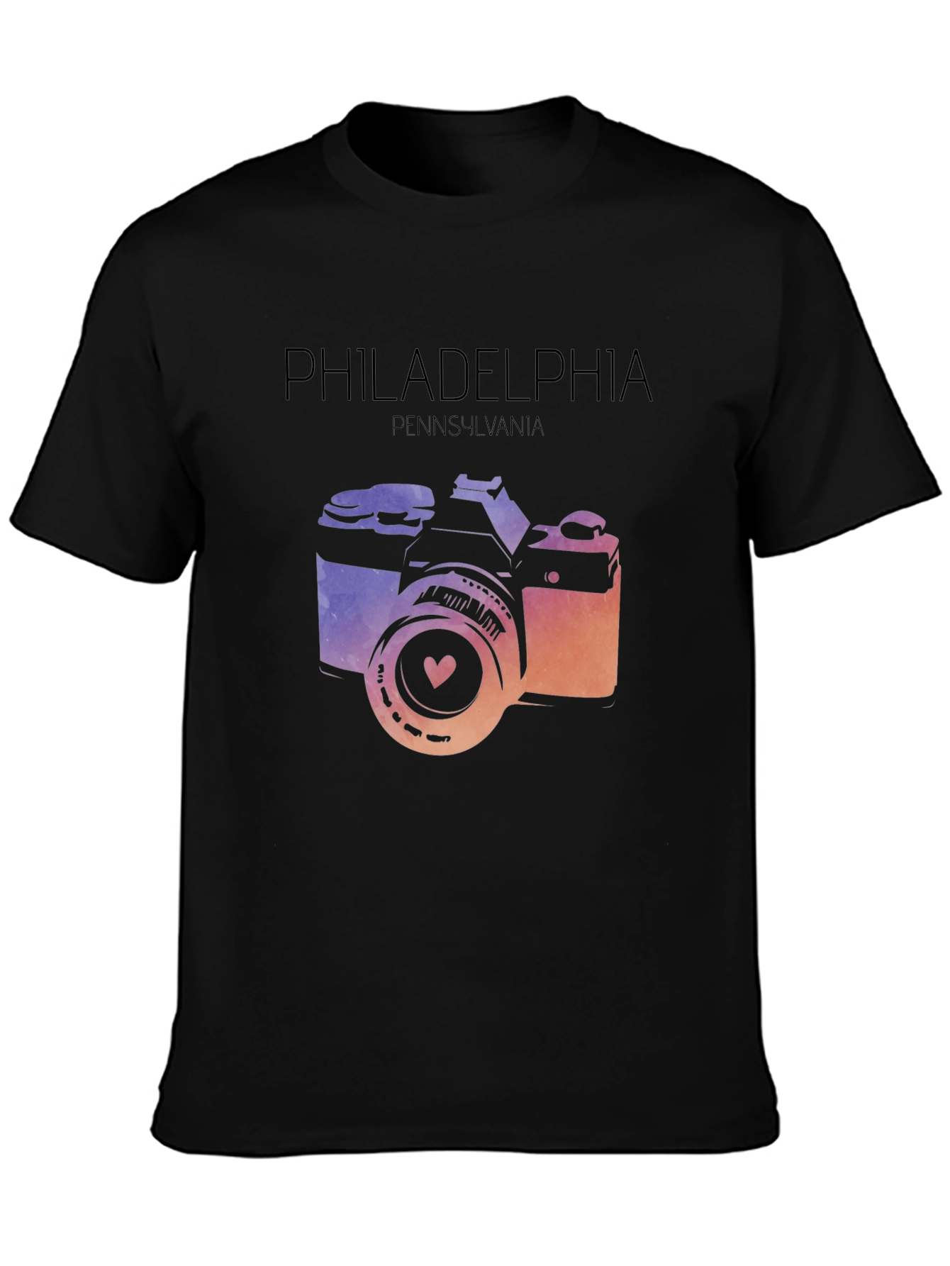 Philadelphia Camera Graphic T-Shirt - Pennsylvania Souvenir