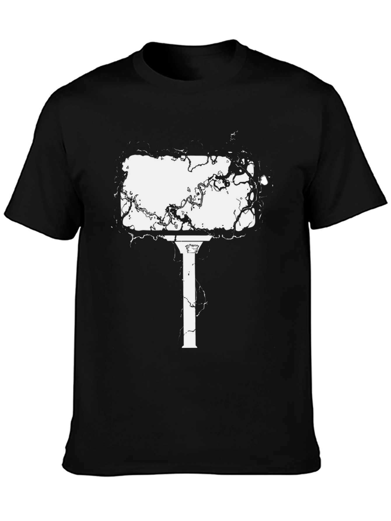 Abstract Column Graphic Tee