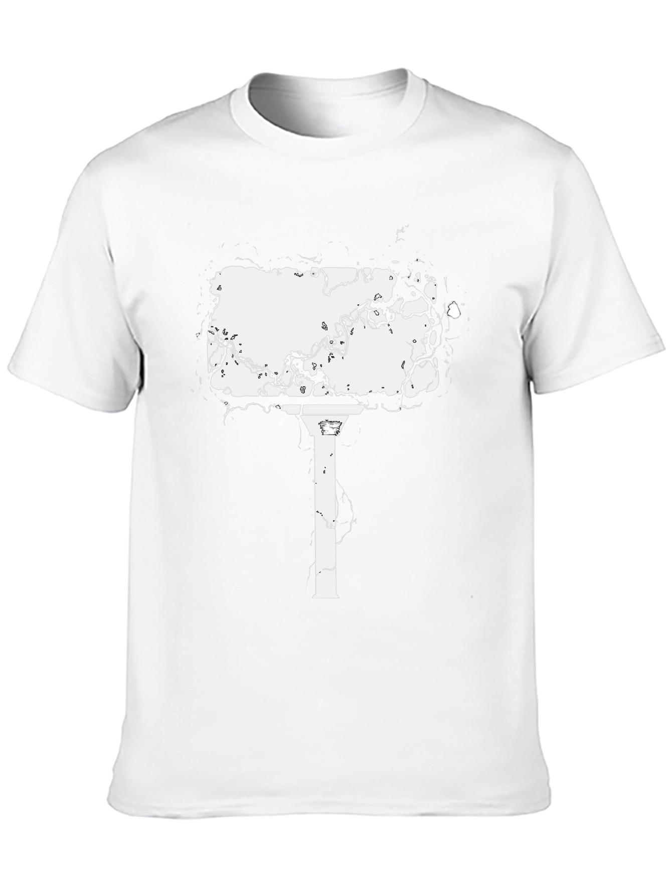 Abstract Column Graphic Tee