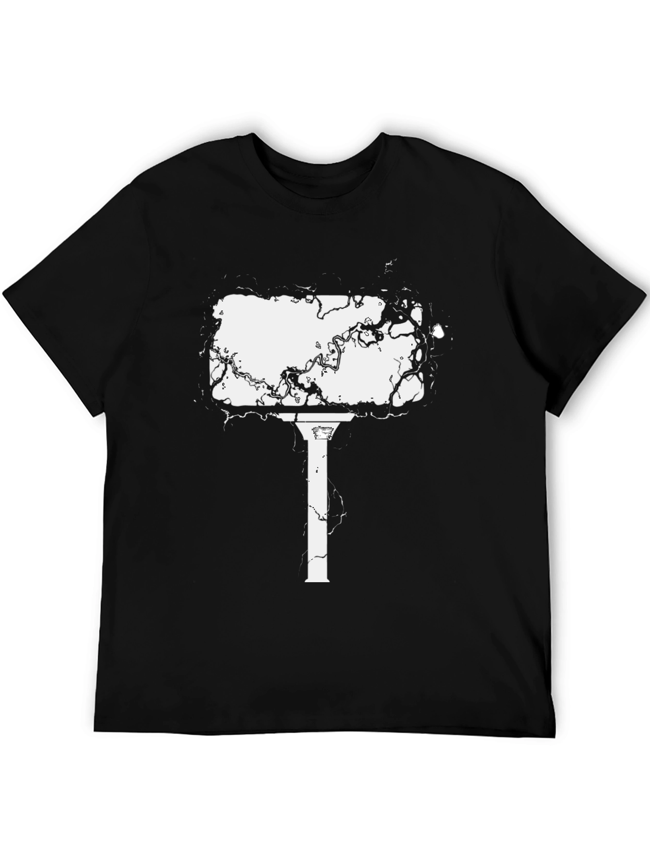 Abstract Column Graphic Tee