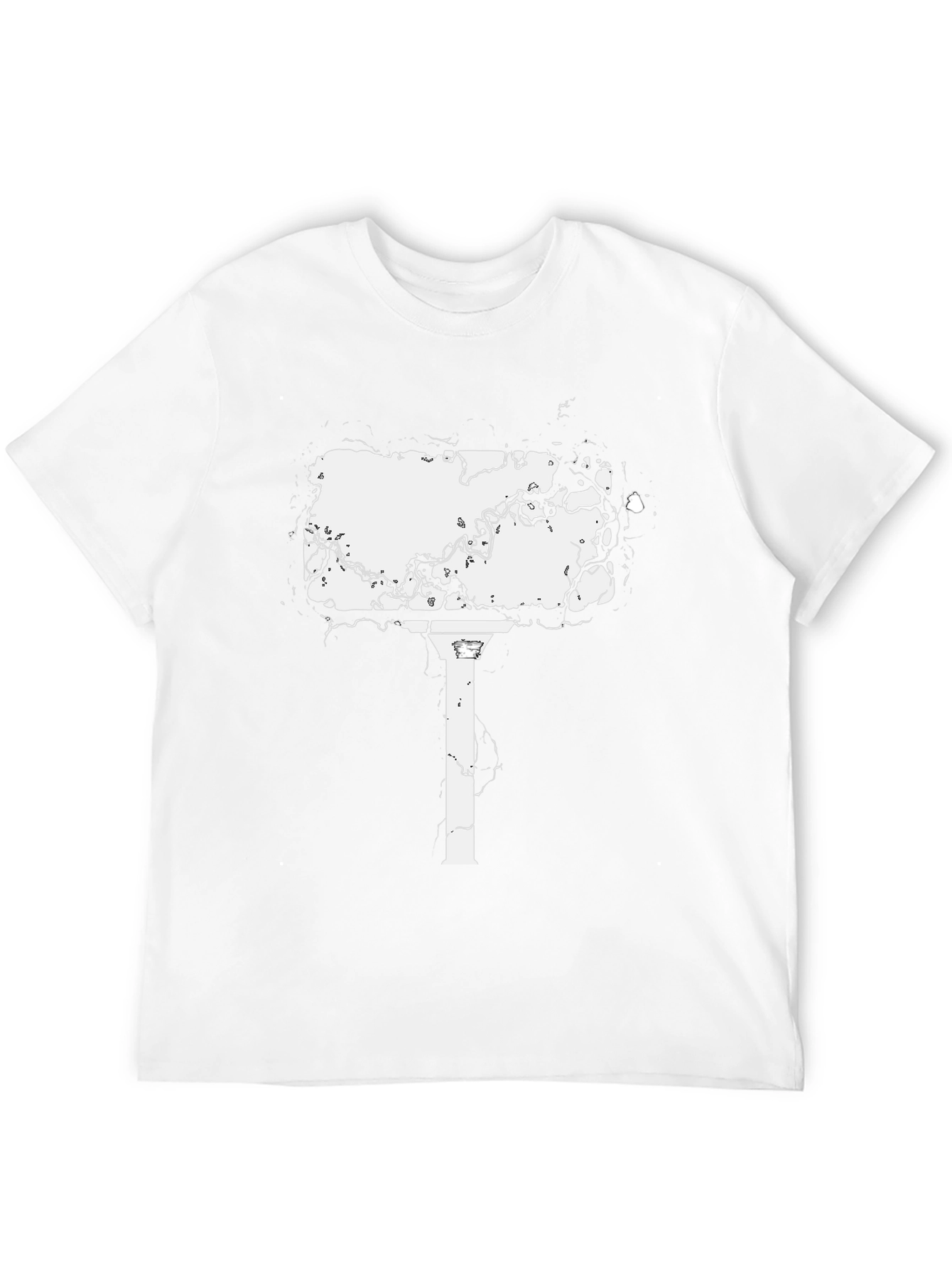 Abstract Column Graphic Tee