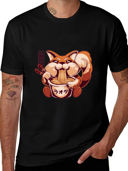 Ramen Fox Black T-Shirt
