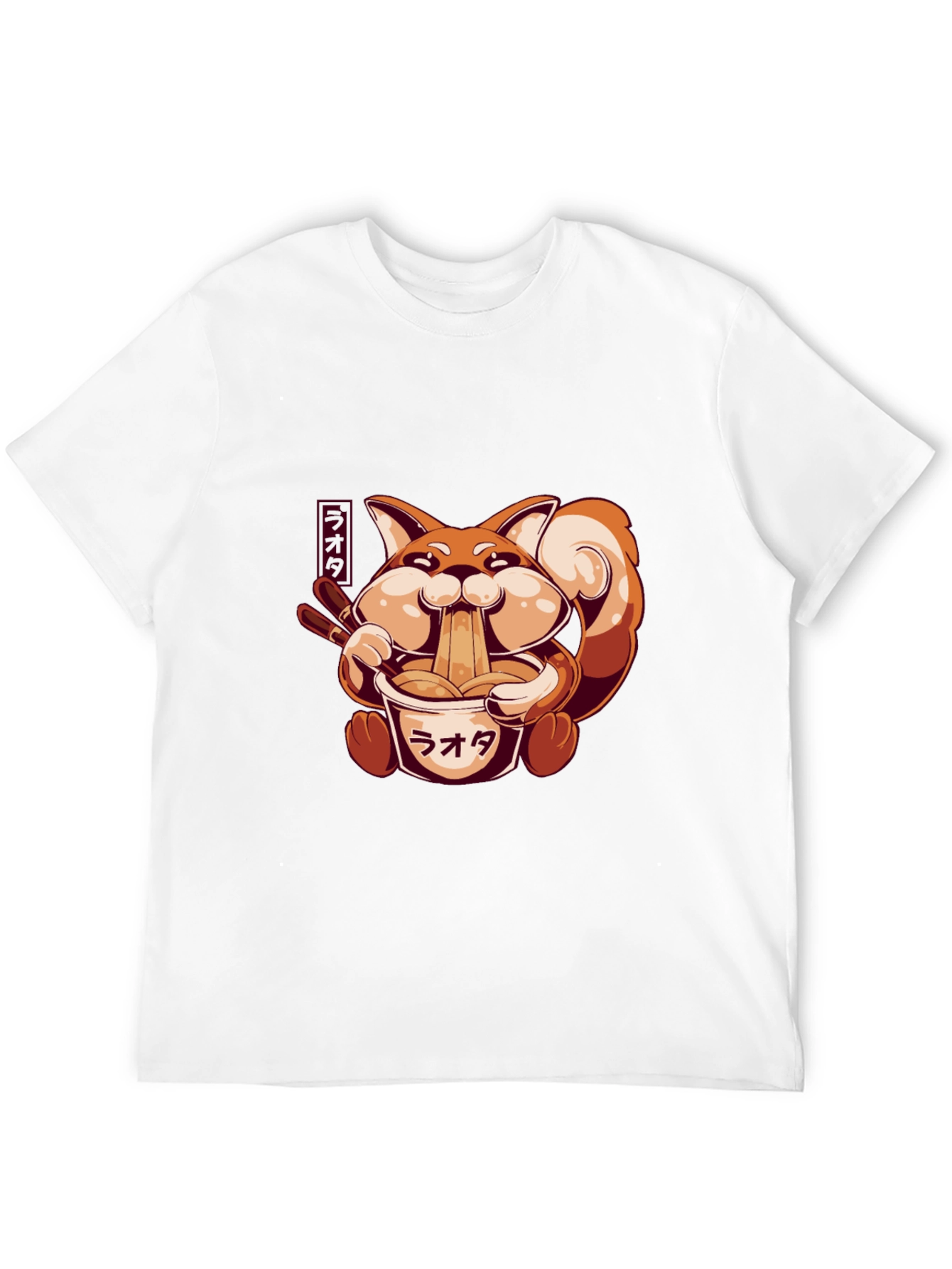 Ramen Fox Black T-Shirt