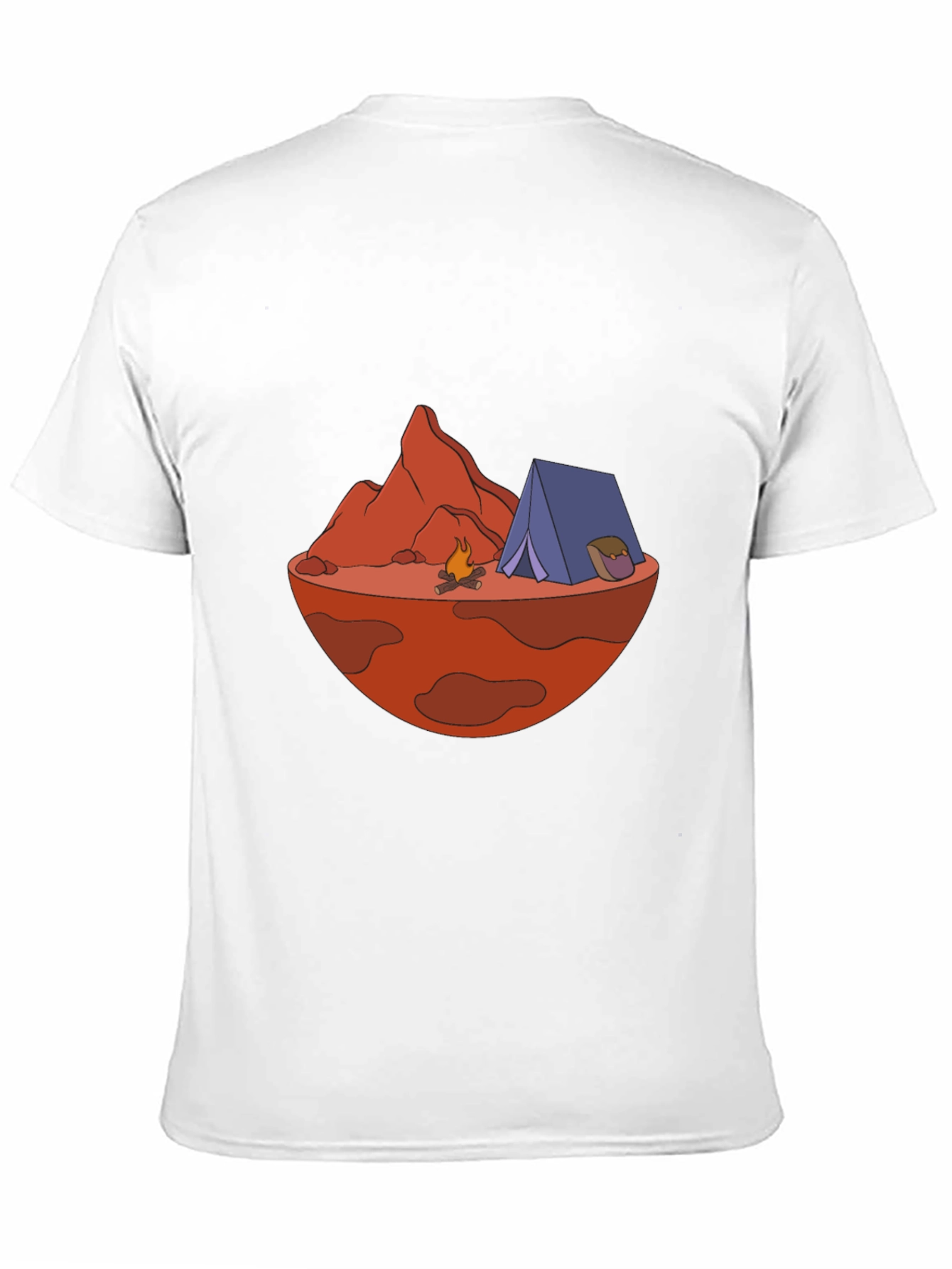 Camping on Mars Graphic Tee - Black Cotton Blend